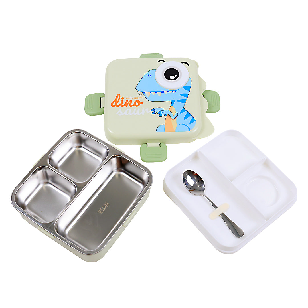 Cute Cartoon Dinosaur Lunch Box for Kids – 1190ml Stainless Steel, Leakproof & Portable
