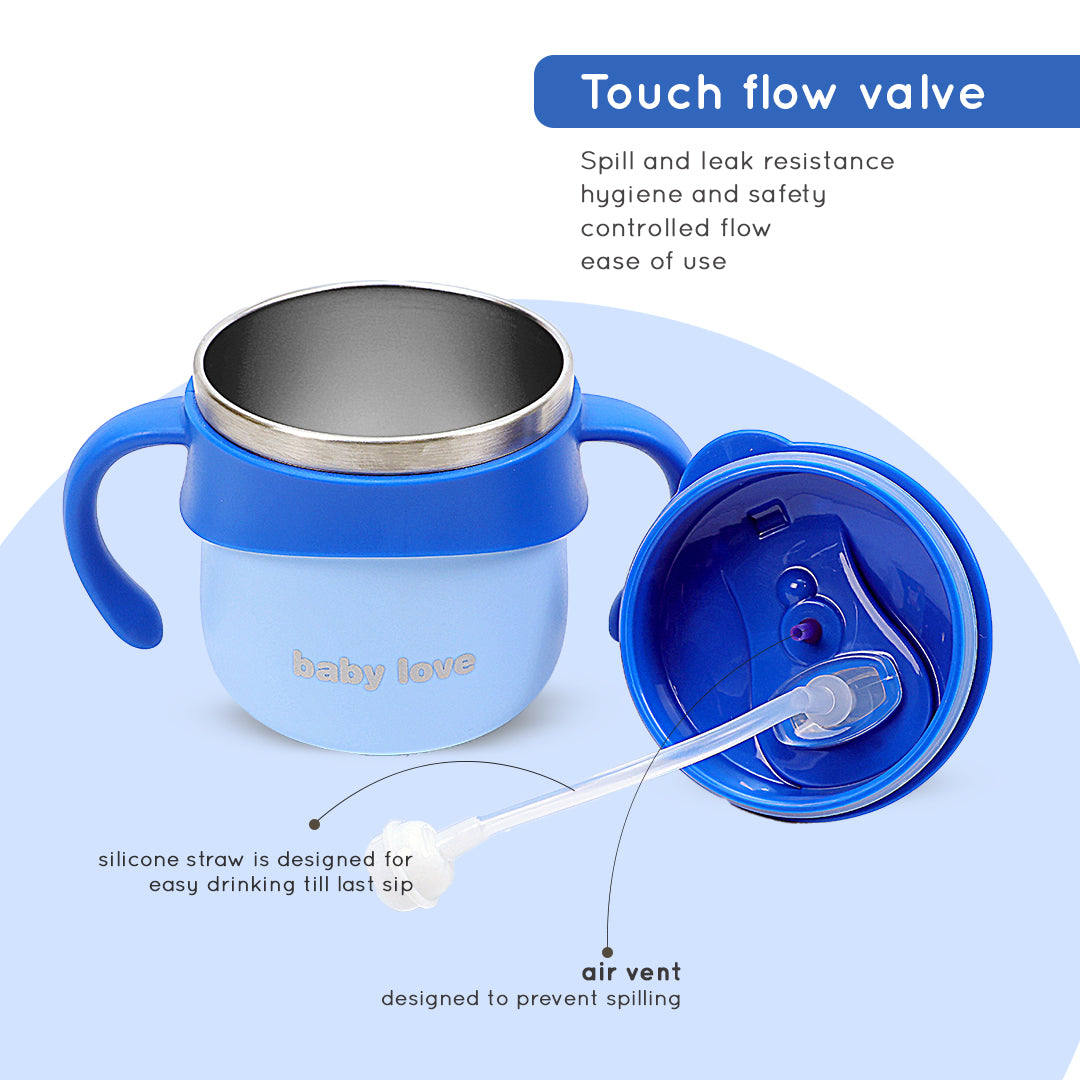 Stainless Steel Training Sipper Cup with Dual Handles for Kids