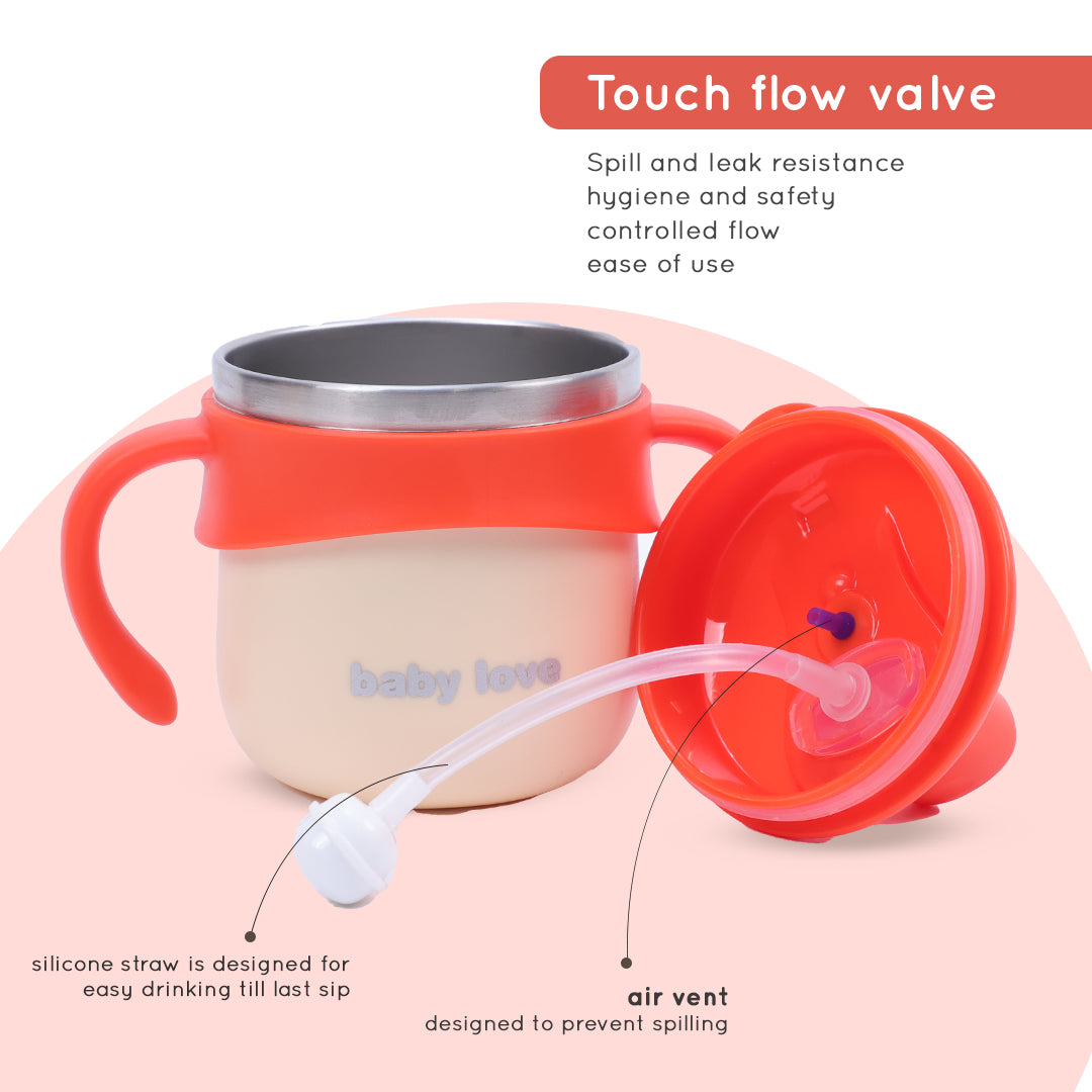 Stainless Steel Training Sipper Cup with Dual Handles for Kids