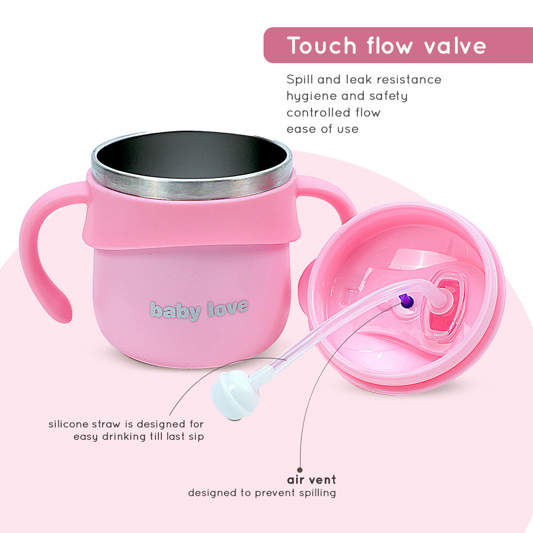 Stainless Steel Training Sipper Cup with Dual Handles for Kids