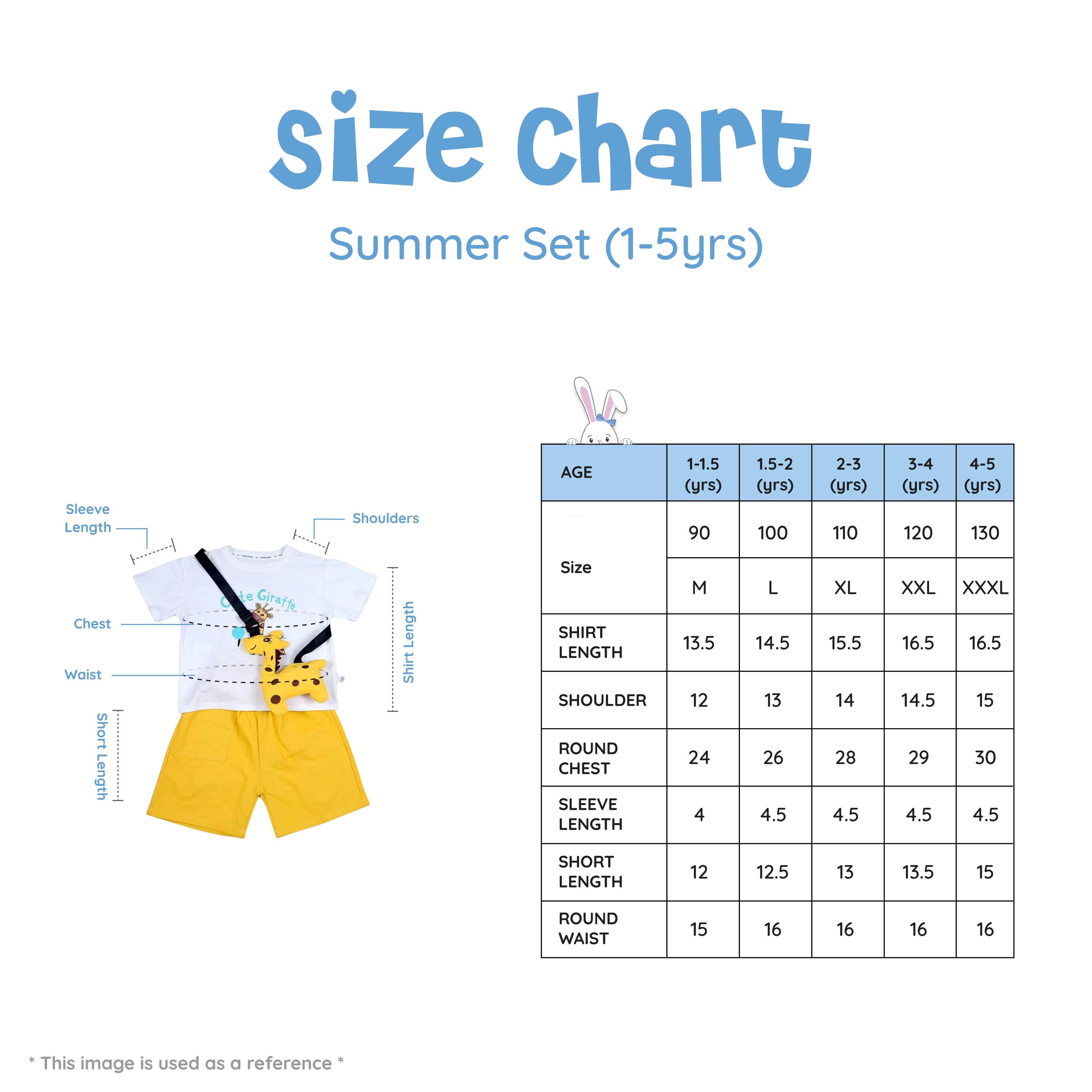 Summer Set with Cute Giraffe Sling Bag