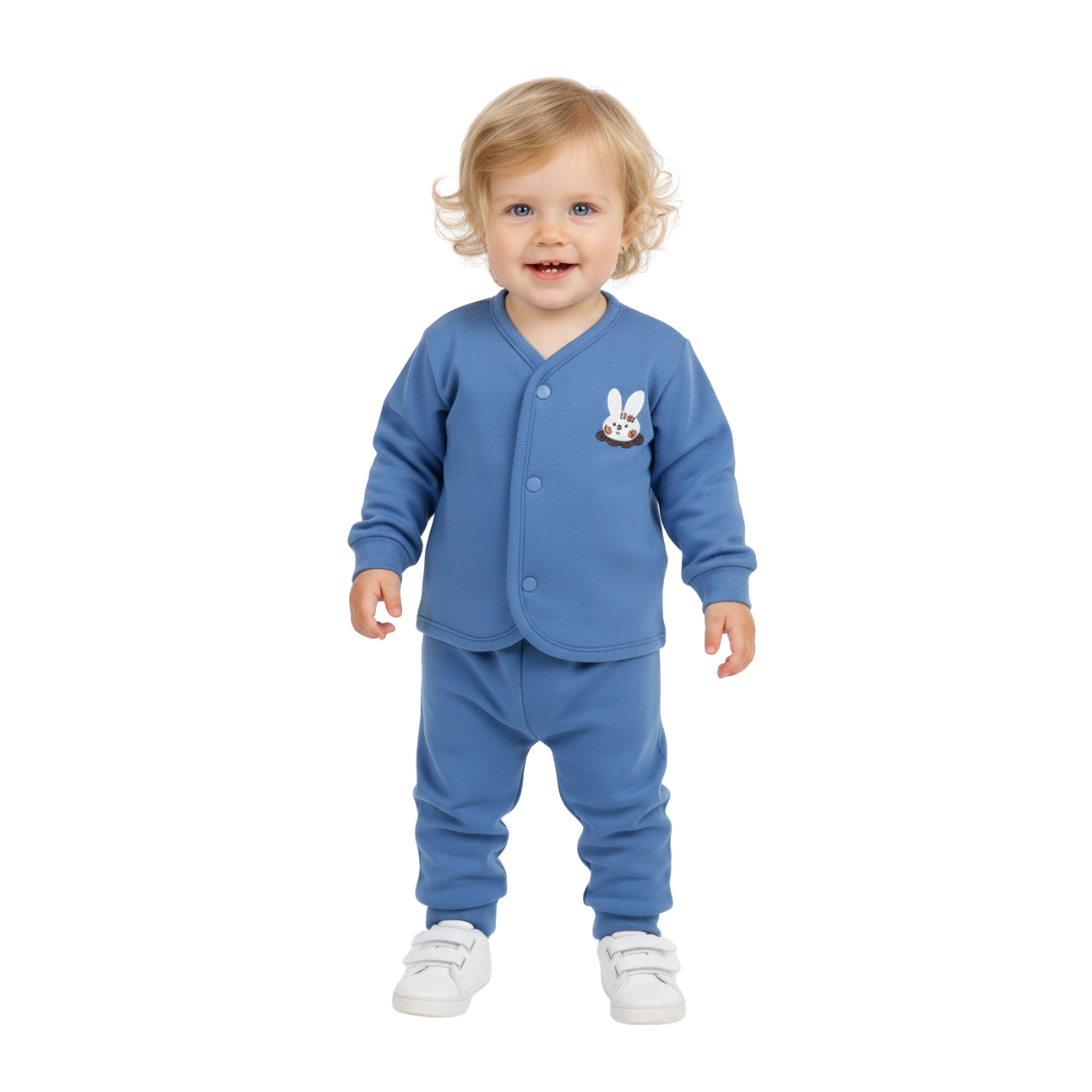 Brushed Interlock Button-Front Pajama Set