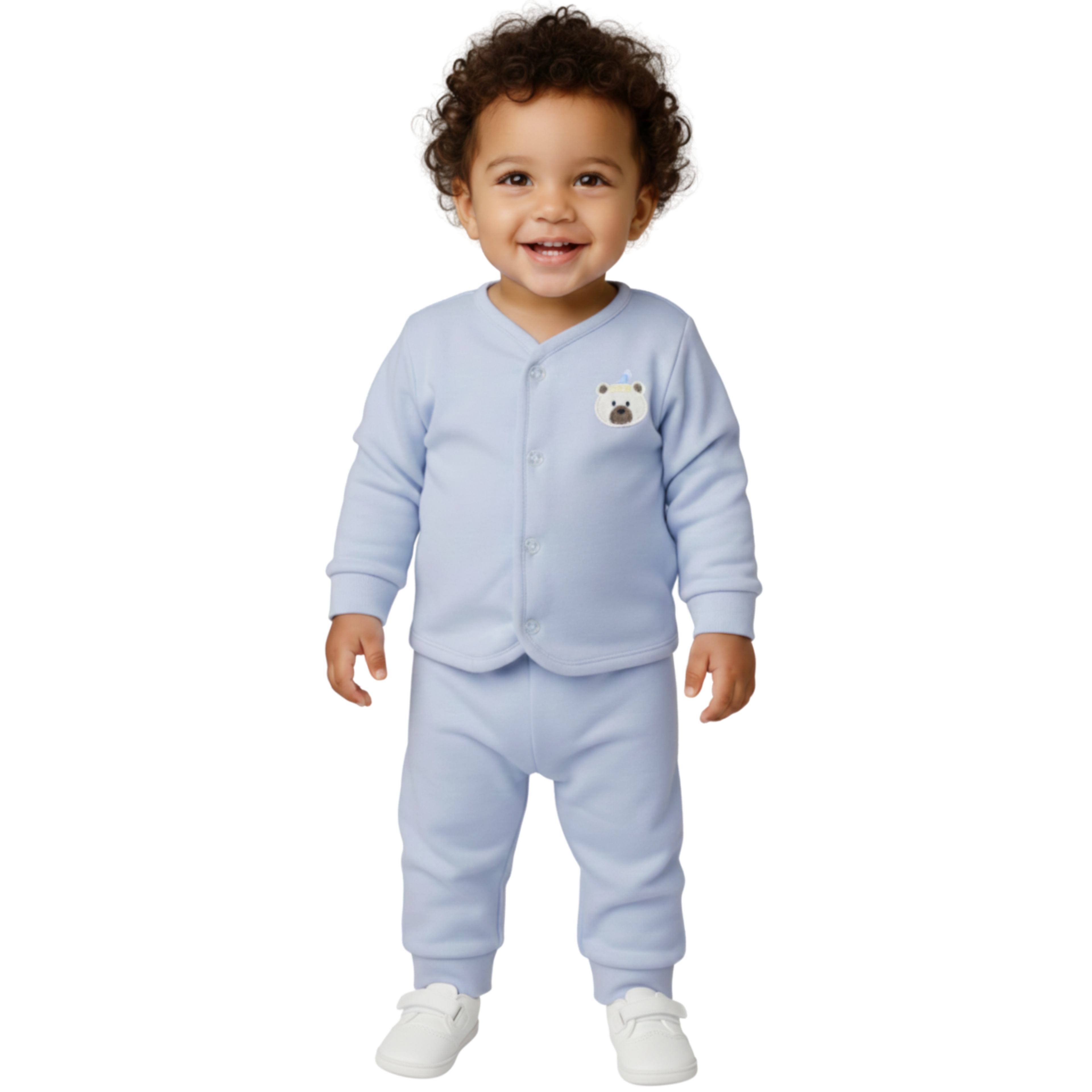 Brushed Interlock Button-Front Pajama Set
