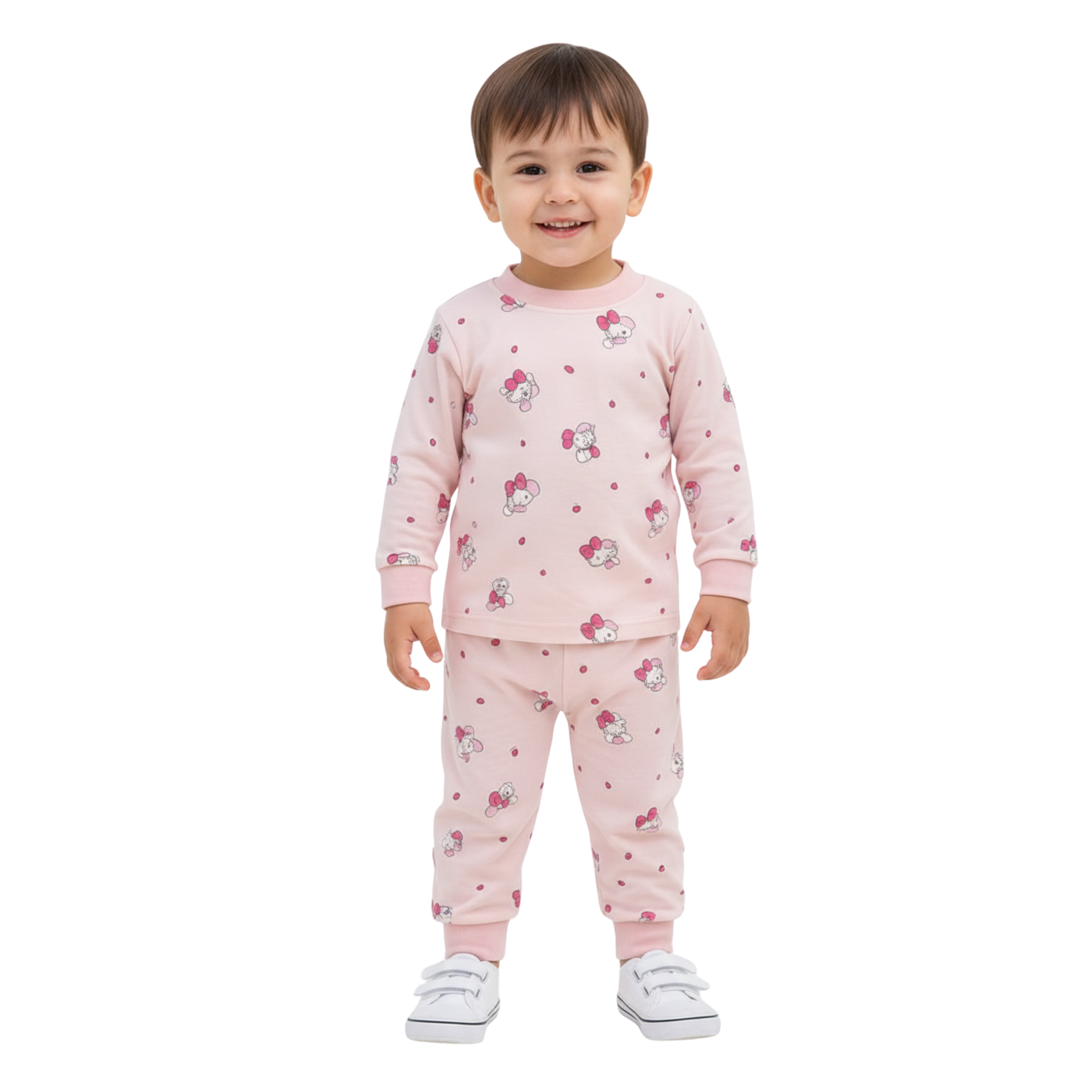 Kids Cozy Round-Neck Sleepwear Set