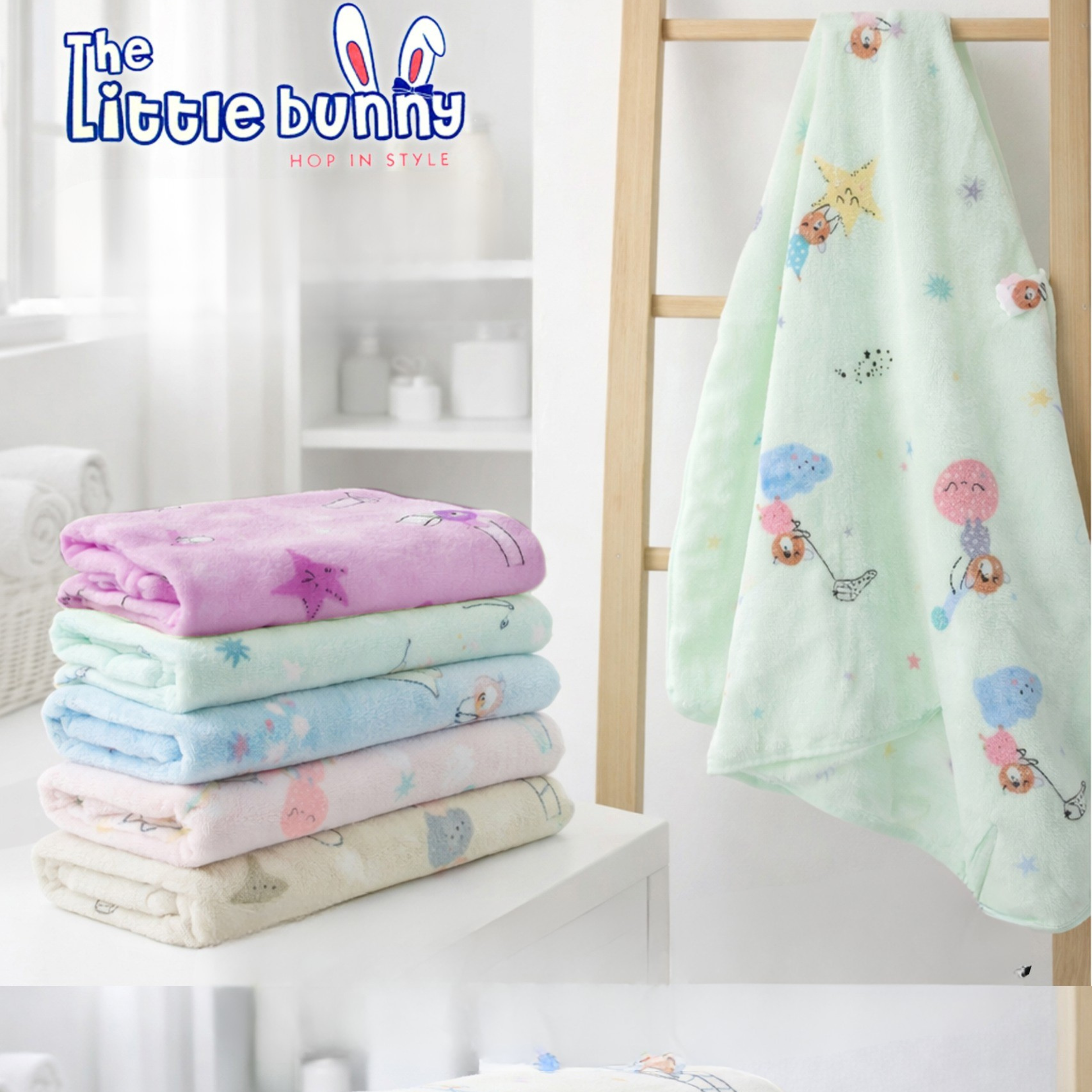 Baby Bath Towel Set | Ultra Soft & Absorbent | Gentle on Newborn Skin | Quick-Dry & Everyday Use