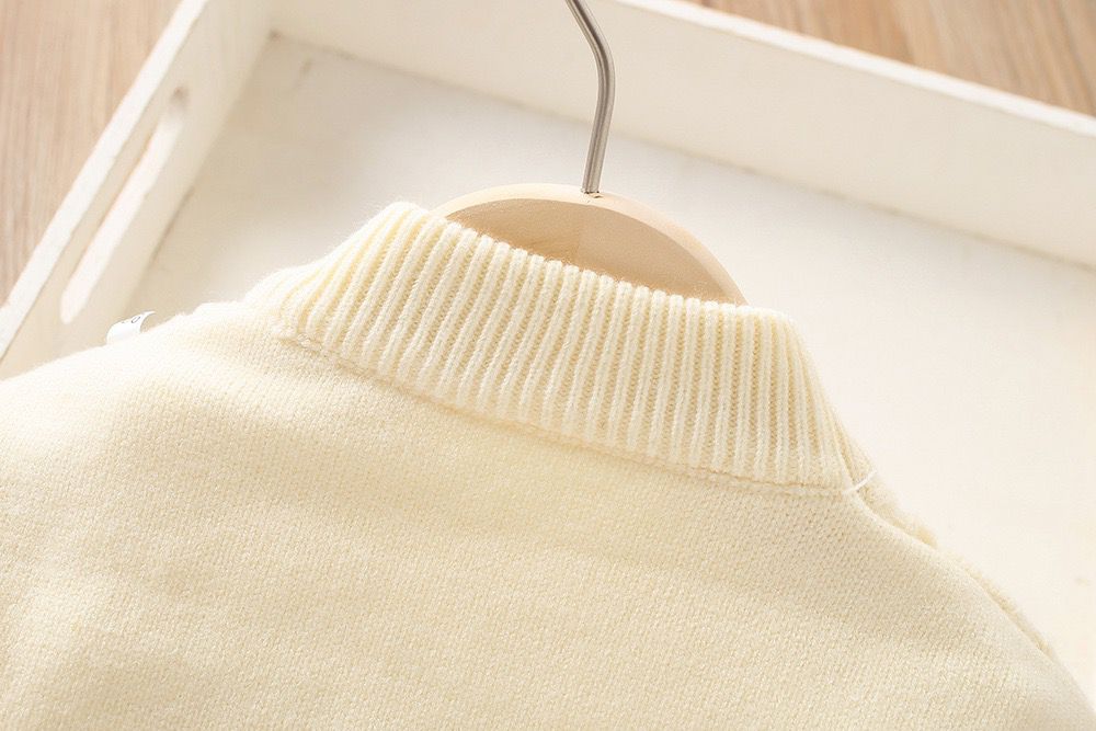 Girls Knitted Skirt & Flowry Sweater Co-Ord Set