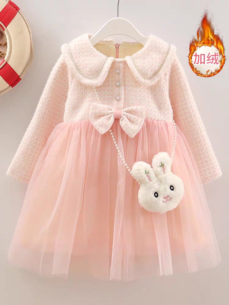 Girls Cozy Wool Frock