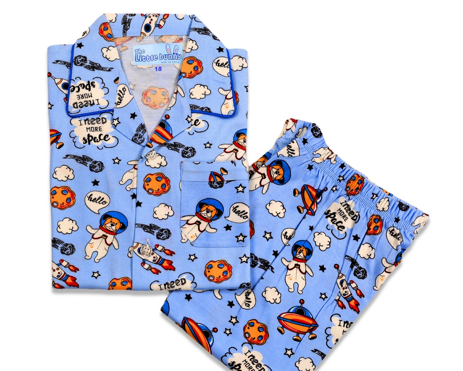 Playful Doggy Kids Hosiery Night Suit