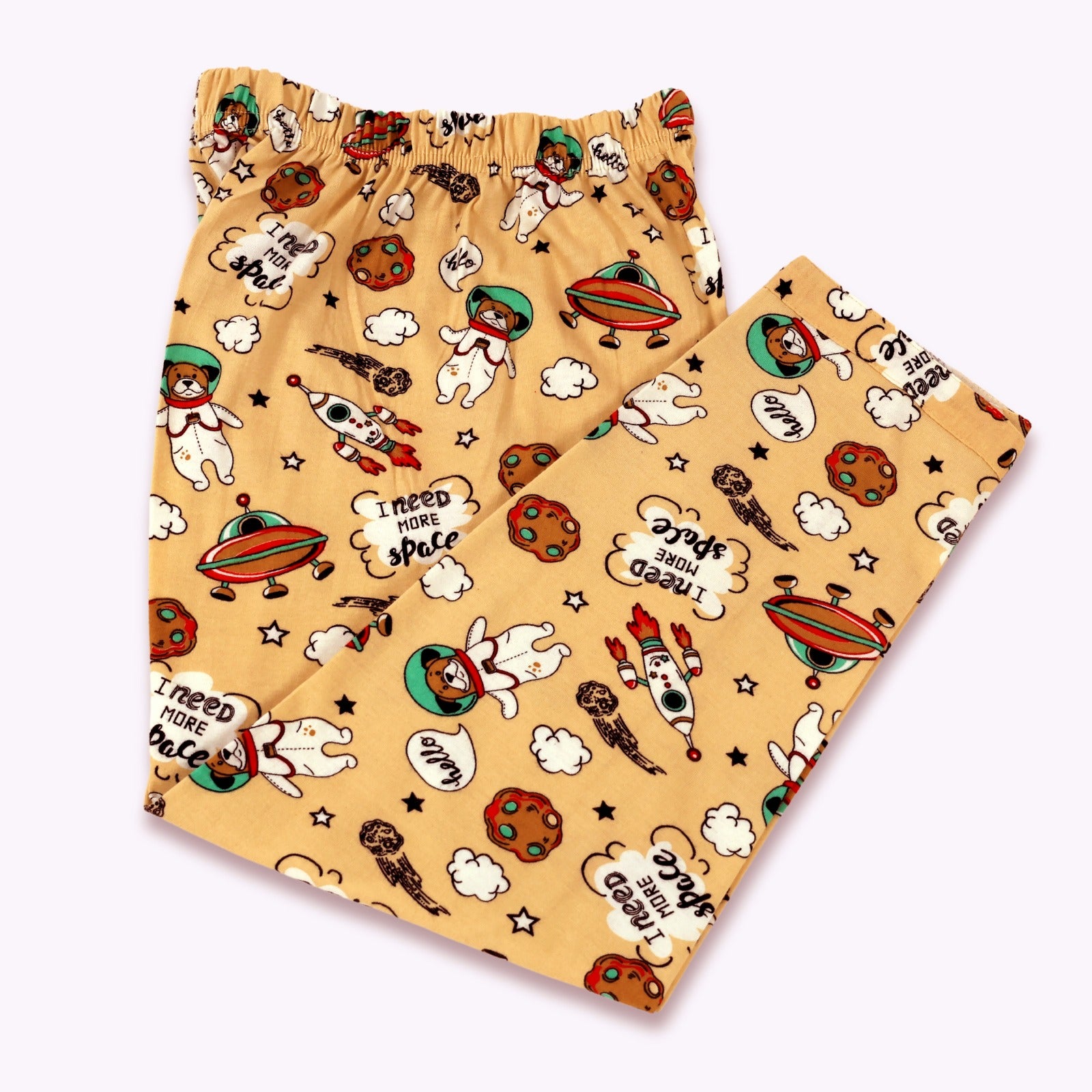 Cute Puppy Play kids unisex Hosiery Night suit