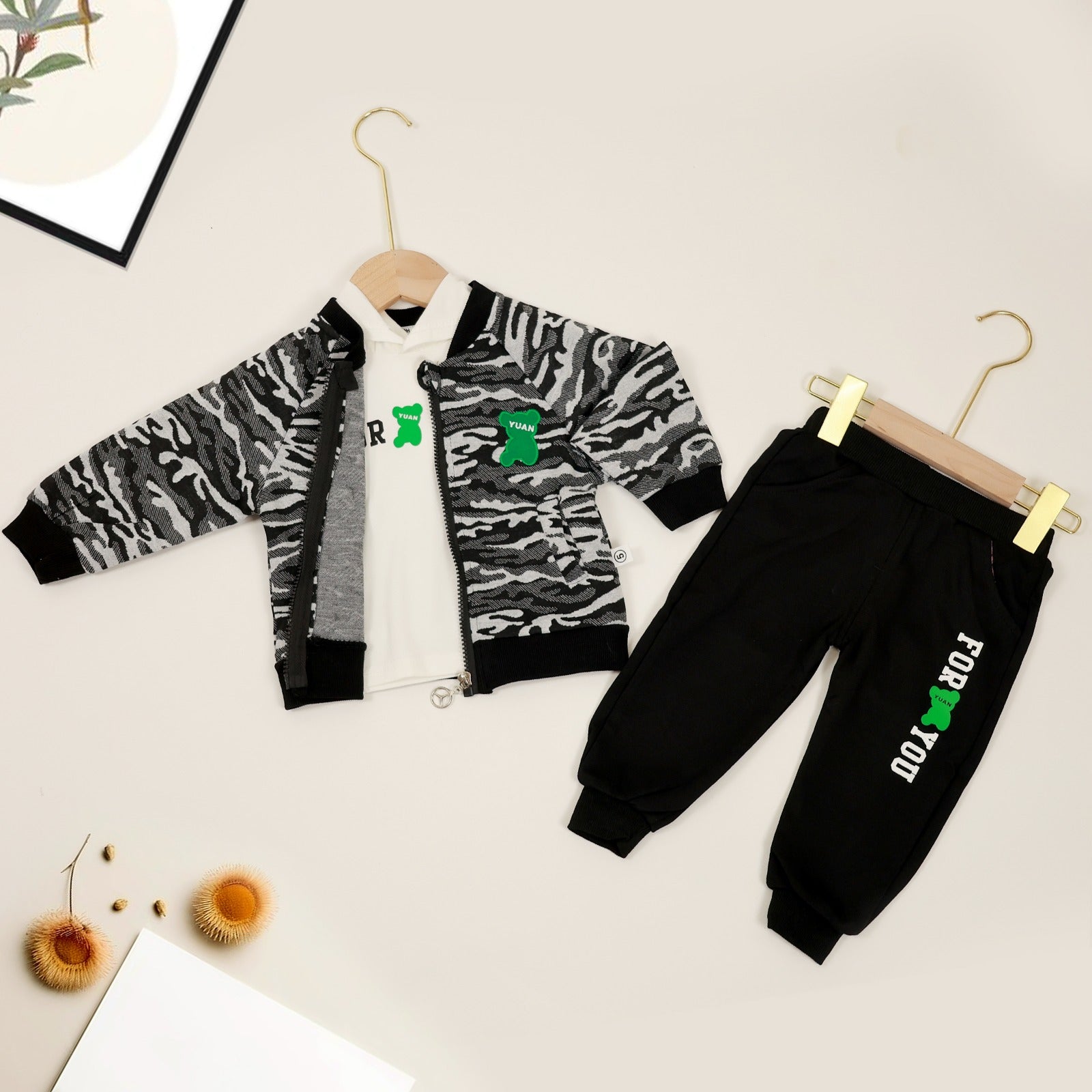Boys Warm 3 pcs set with Hood