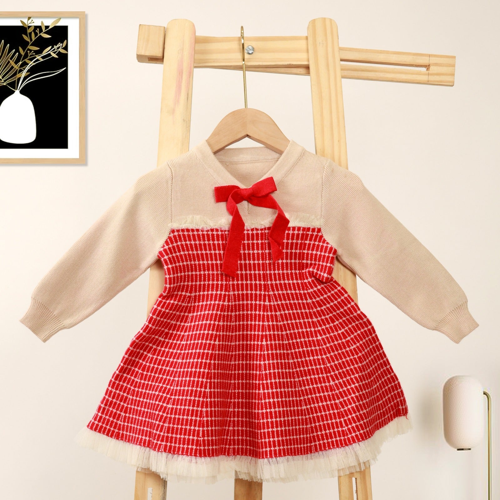 Warmy Cozy Girls Knitted Frock
