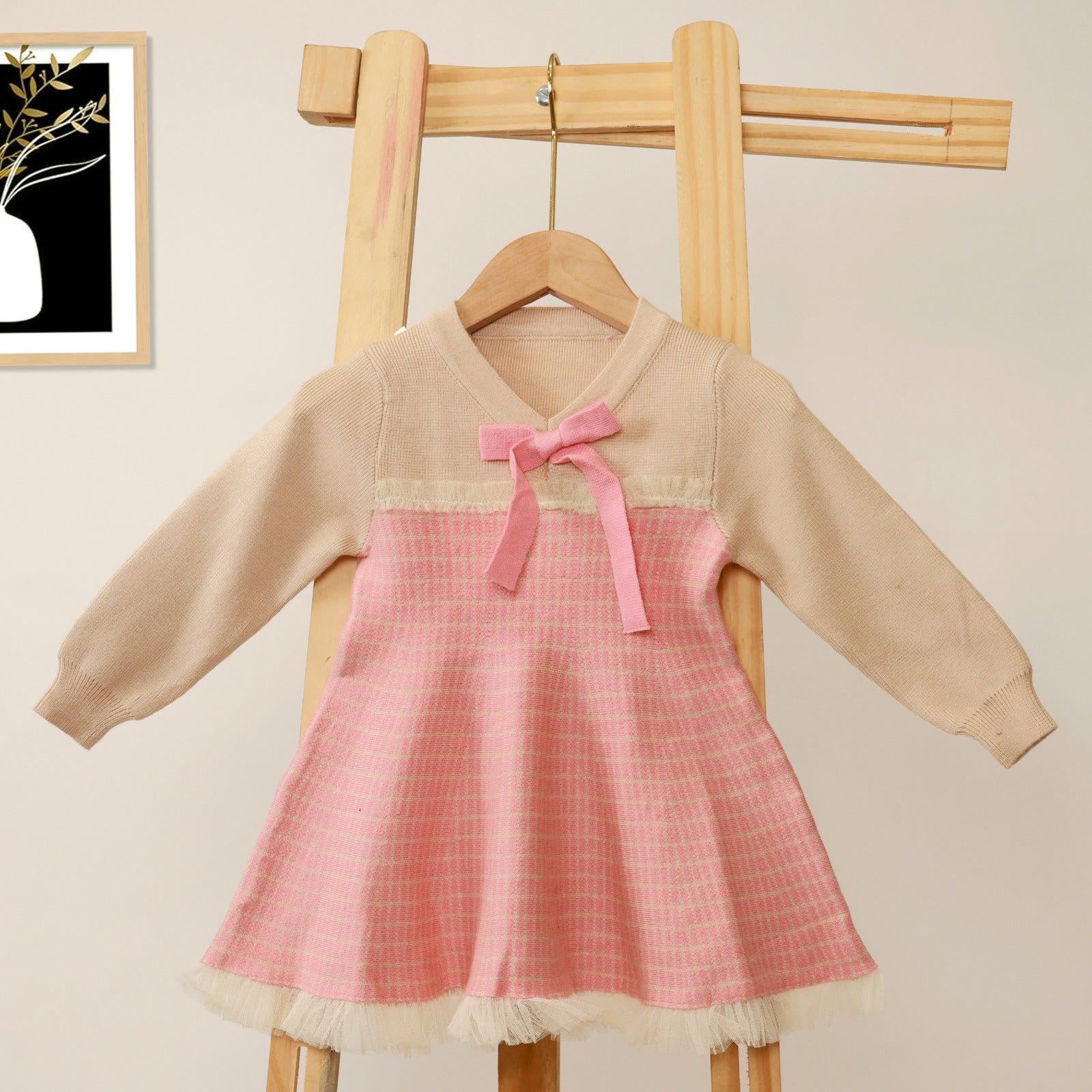 Warmy Cozy Girls Knitted Frock