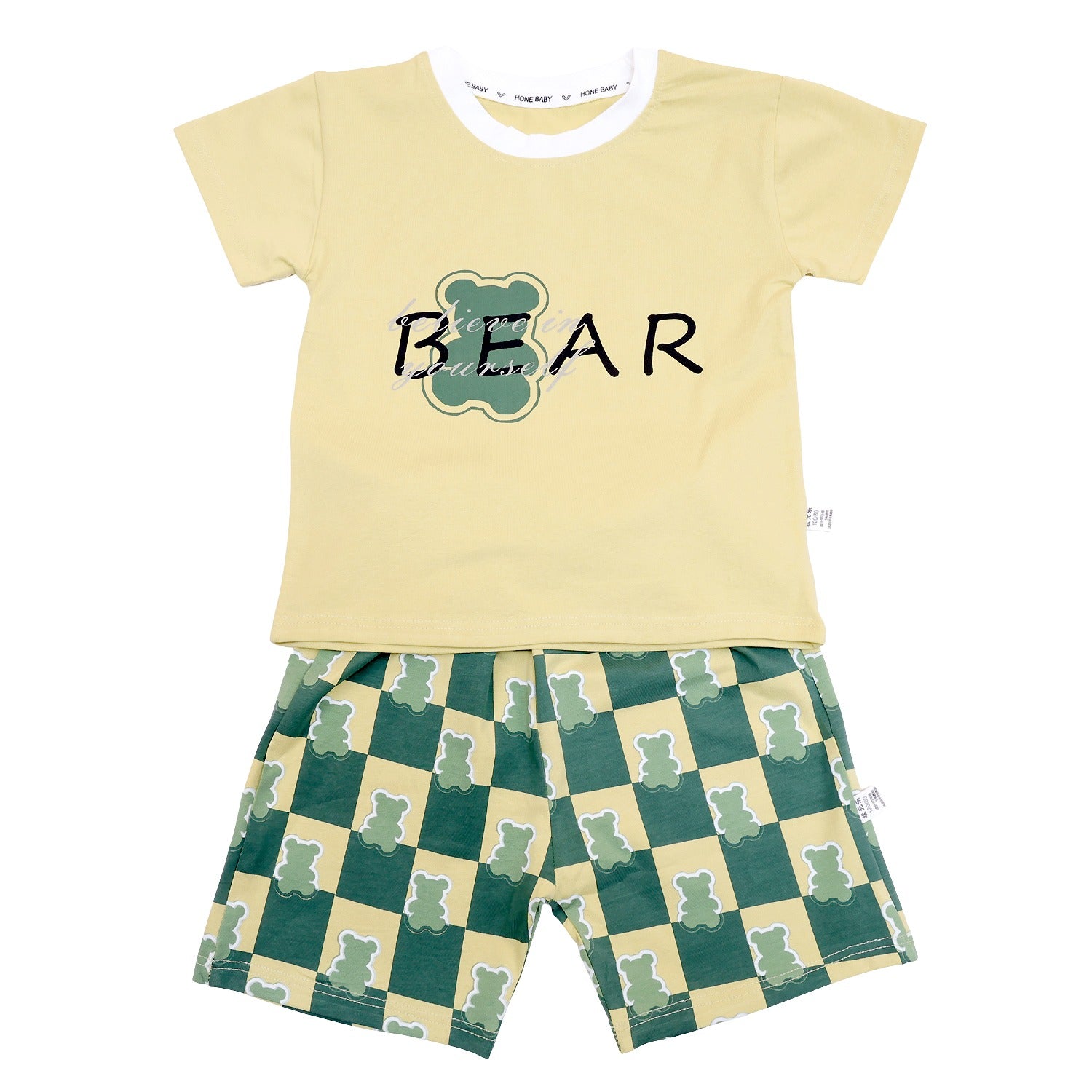 Bear Half Sleeves Shorts Set