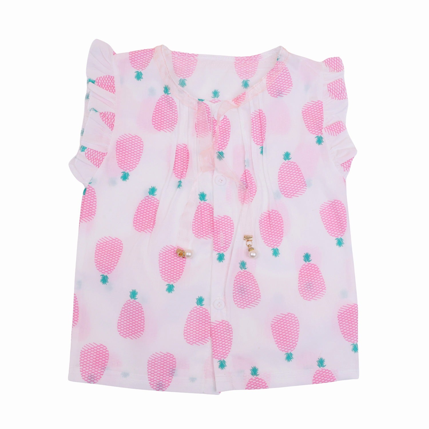 Girls 2 pcs shorts set Pineapple print