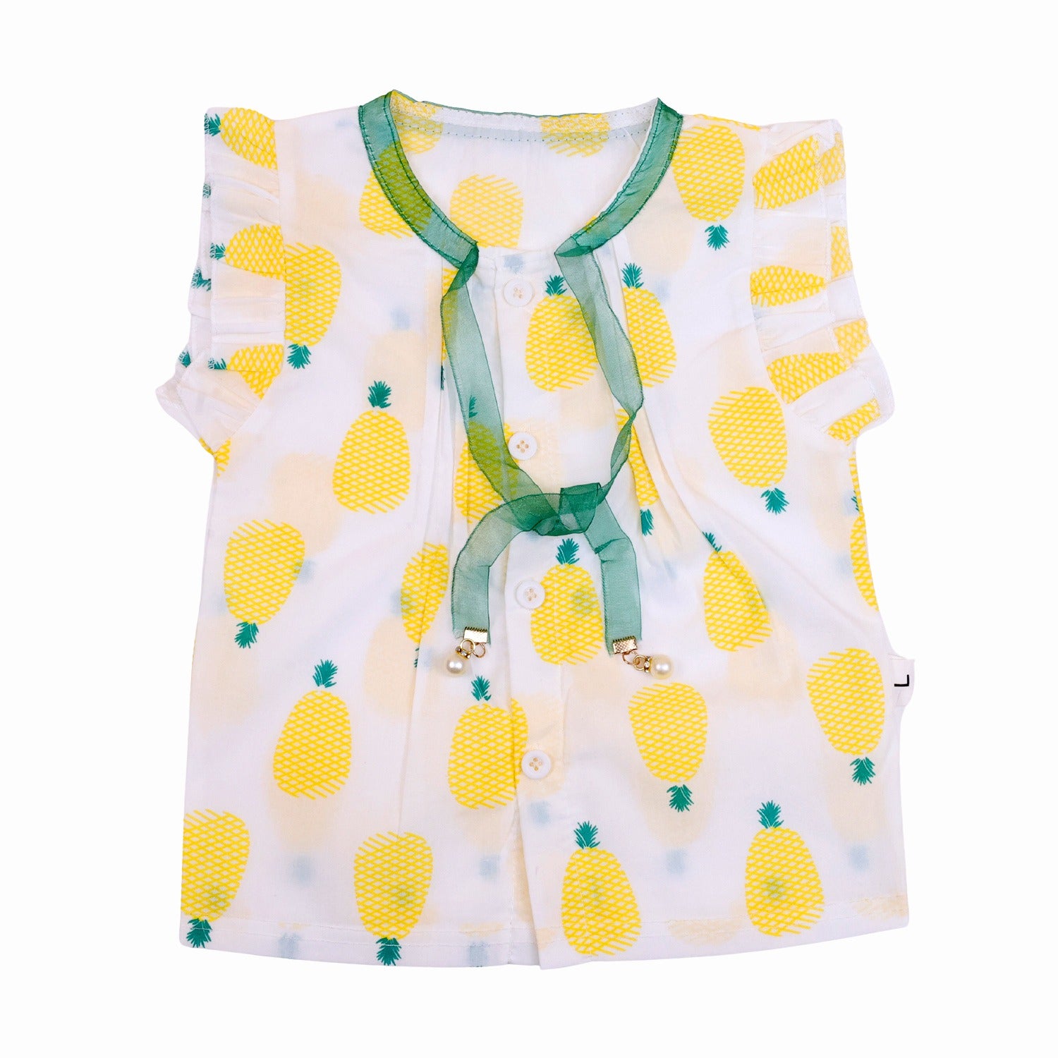 Girls 2 pcs shorts set Pineapple print