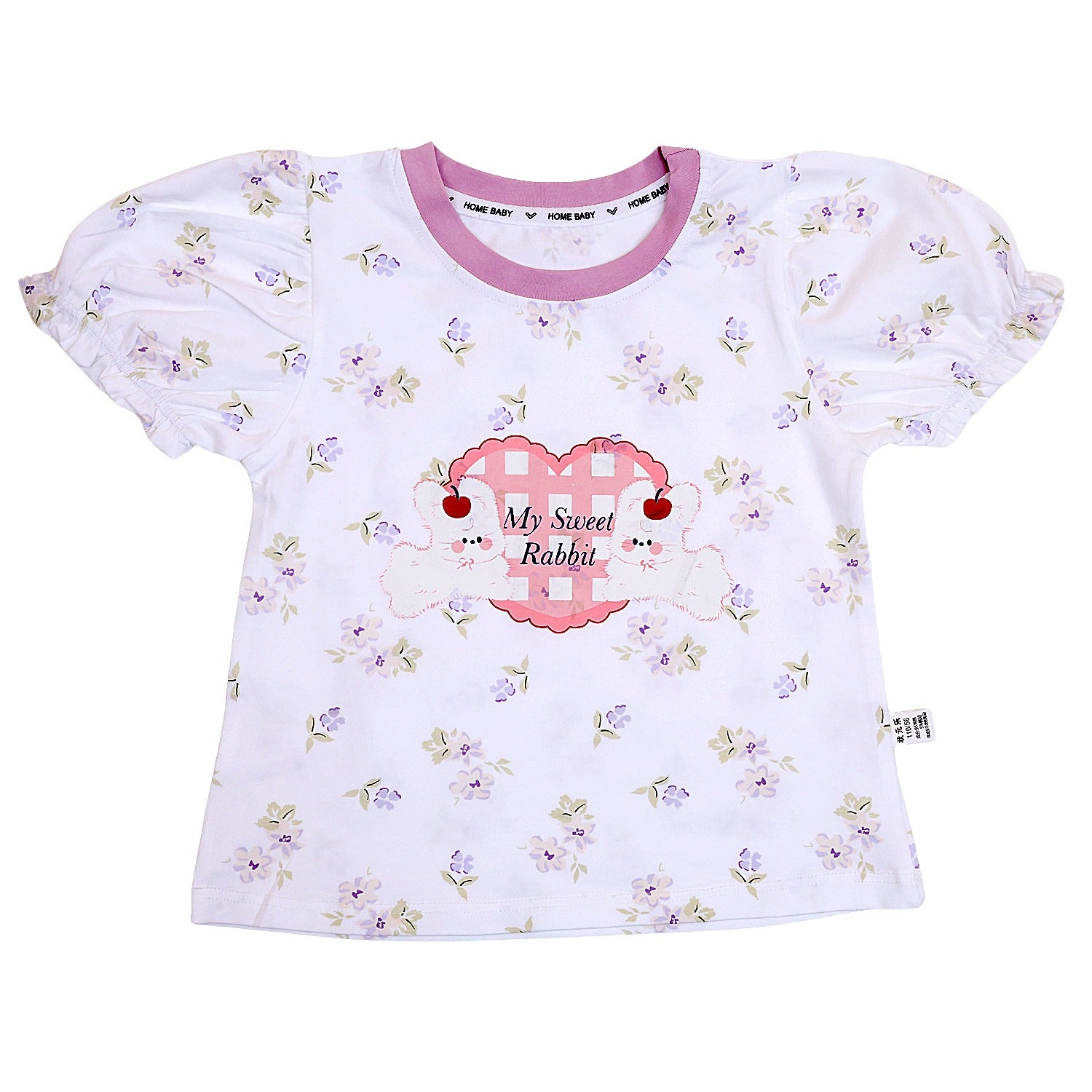 Rabbit Half Sleeves Shorts Set for Girls