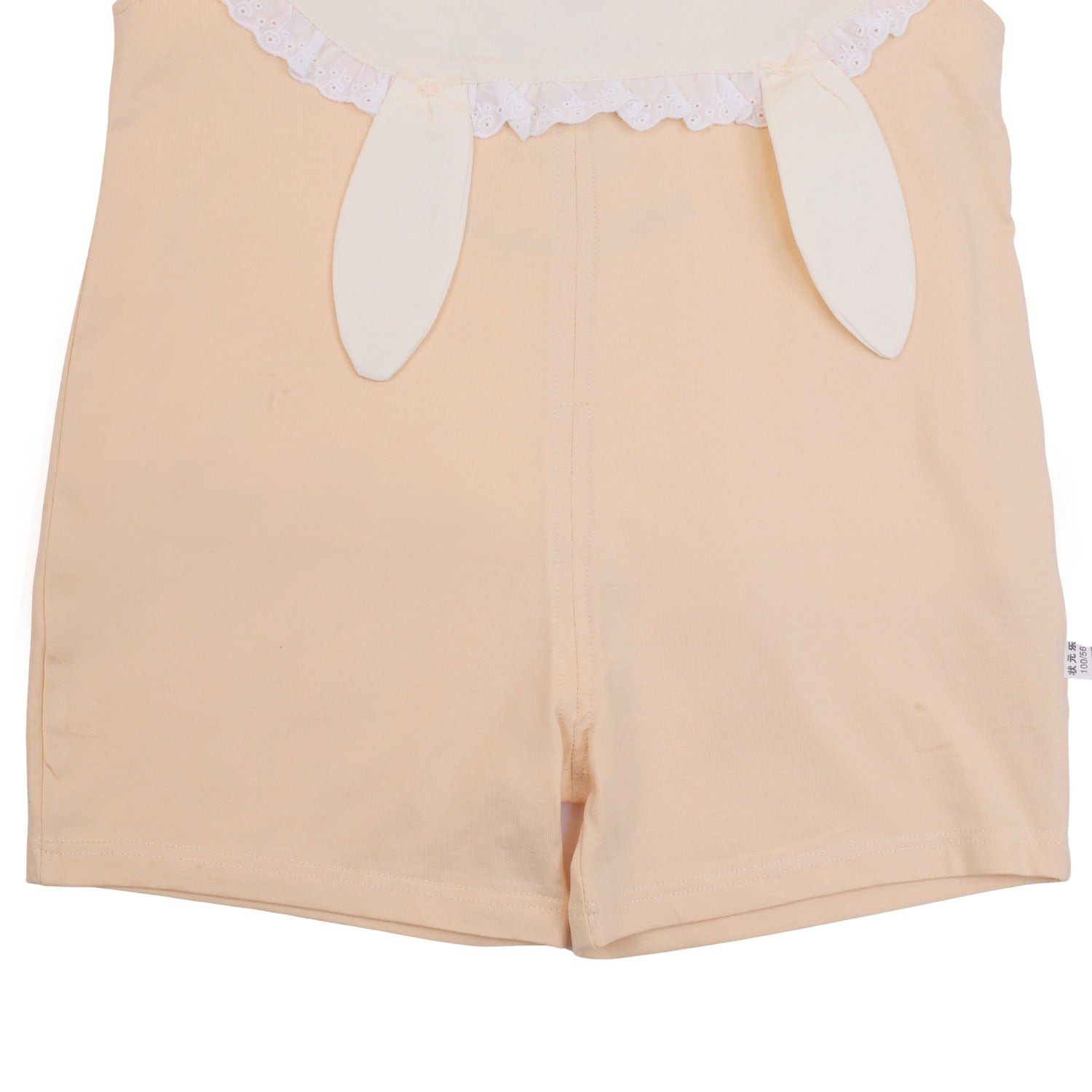 Girls Frill Sleeved Bunny Dungaree