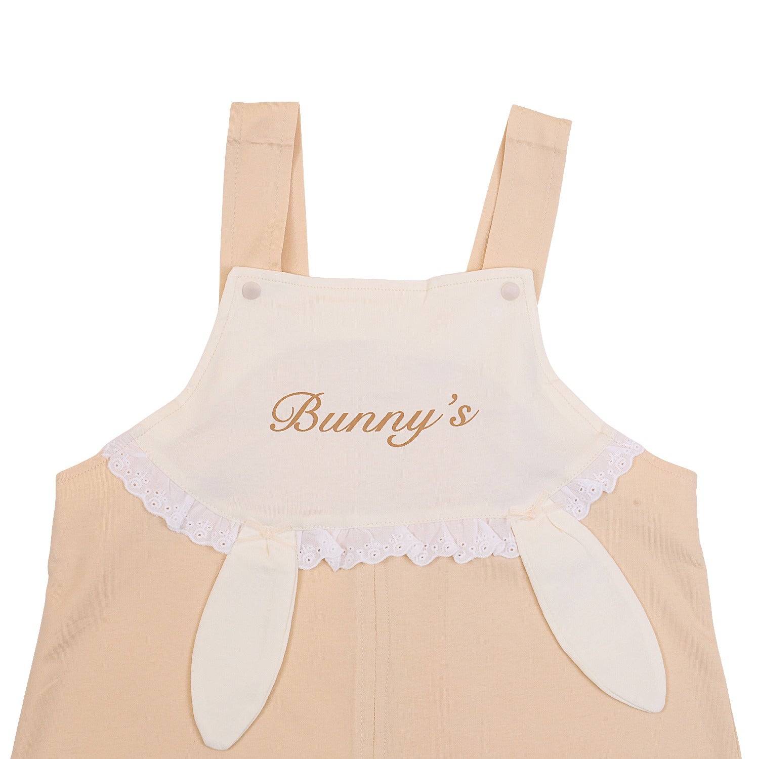 Girls Frill Sleeved Bunny Dungaree