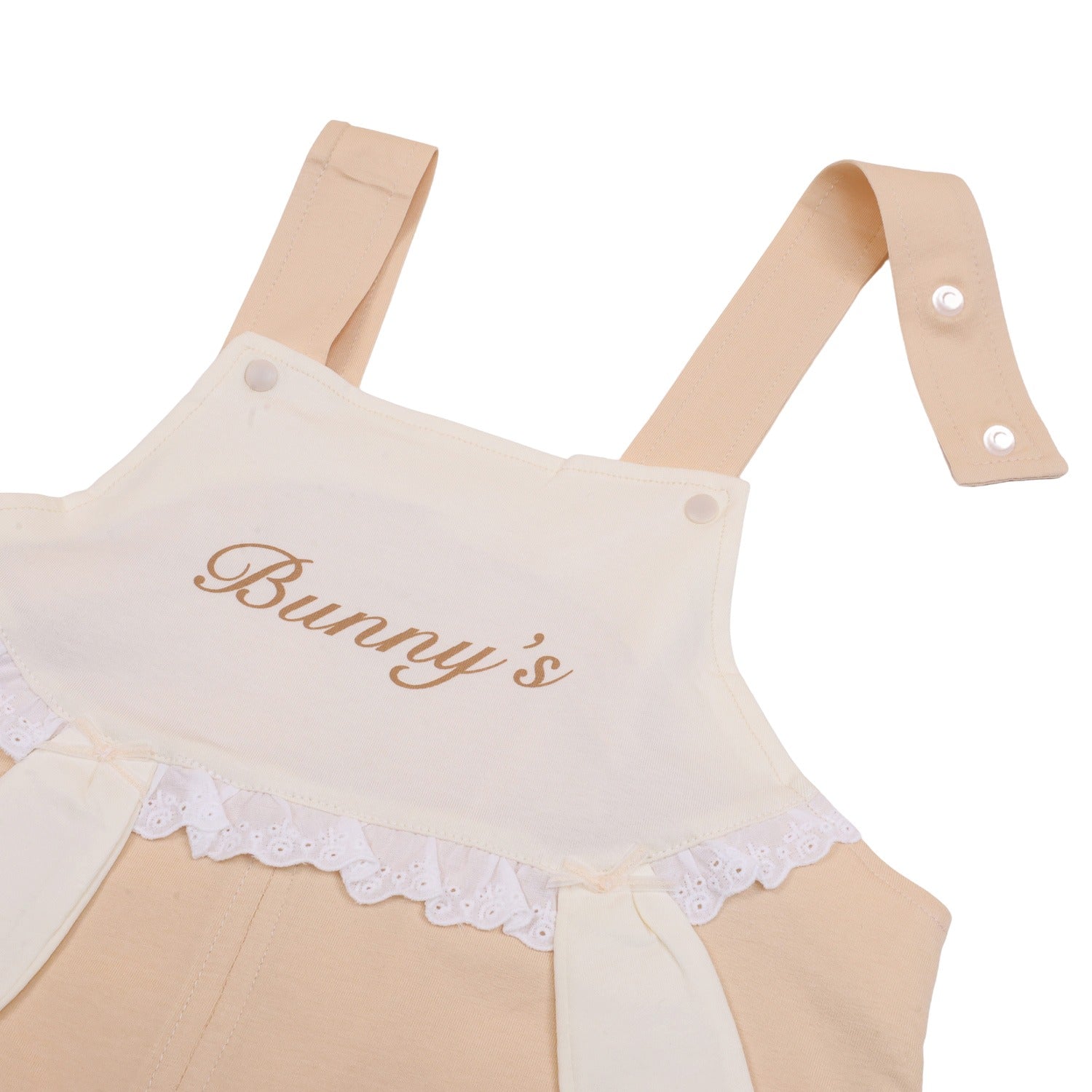 Girls Frill Sleeved Bunny Dungaree