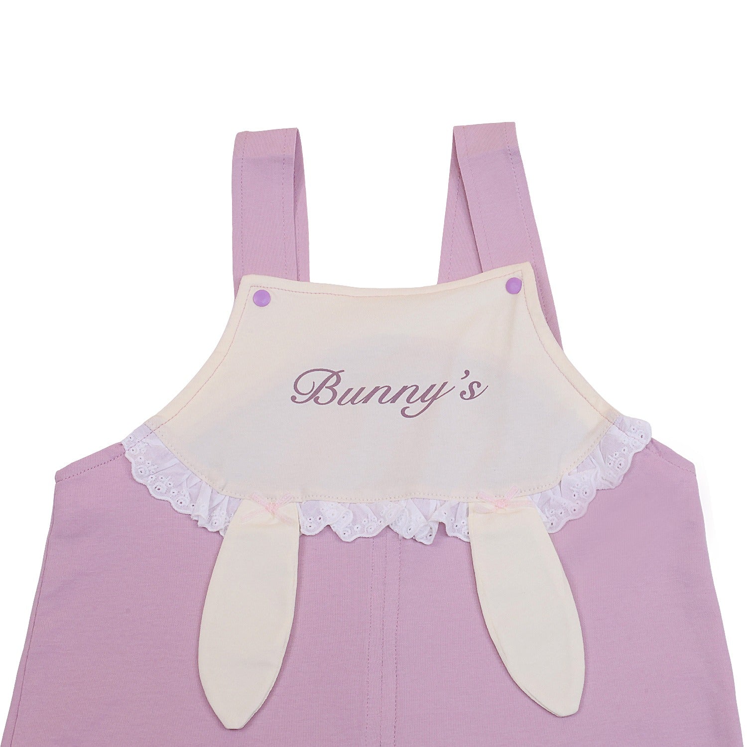 Girls Frill Sleeved Bunny Dungaree