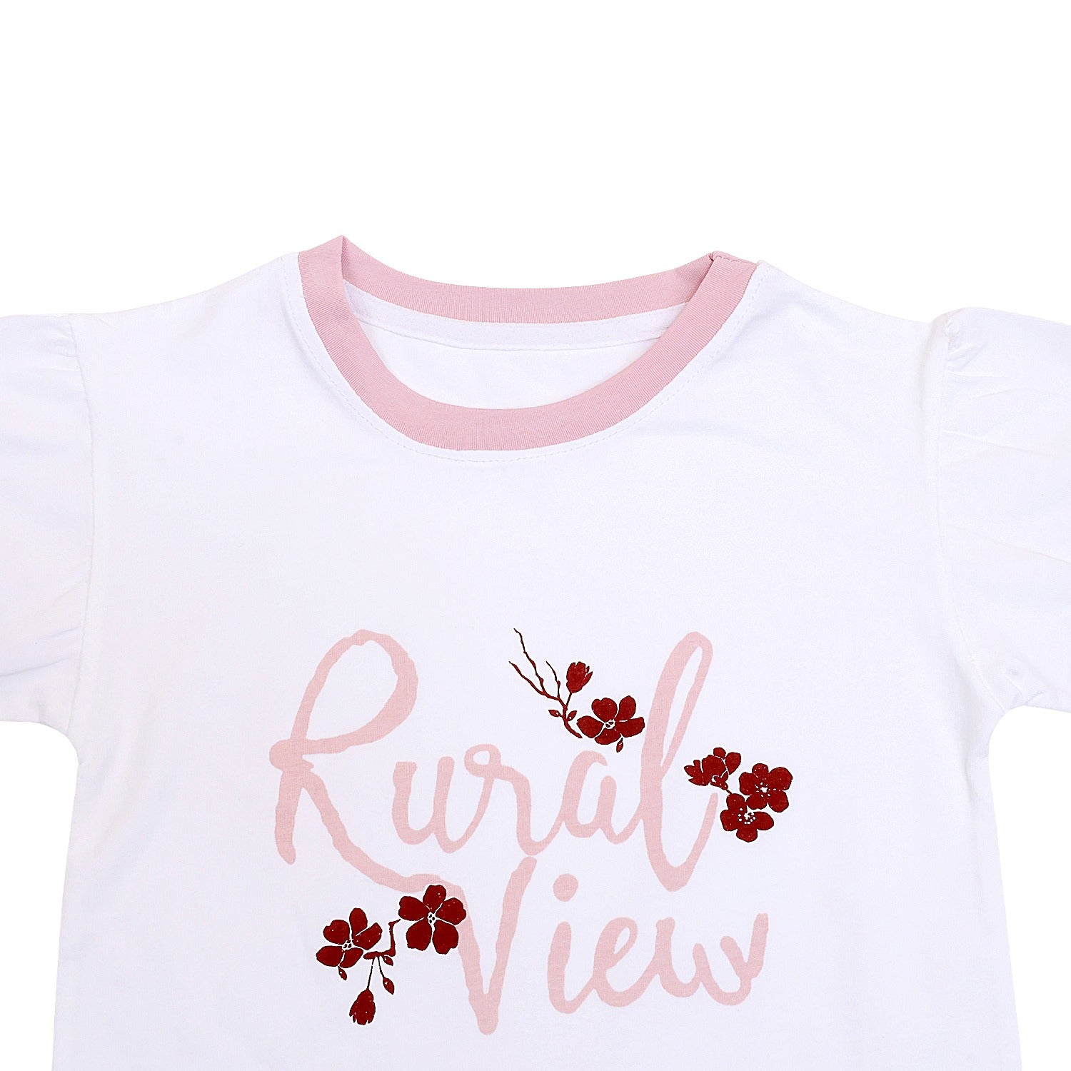 Girls Short Sleeves Dungaree with pockets