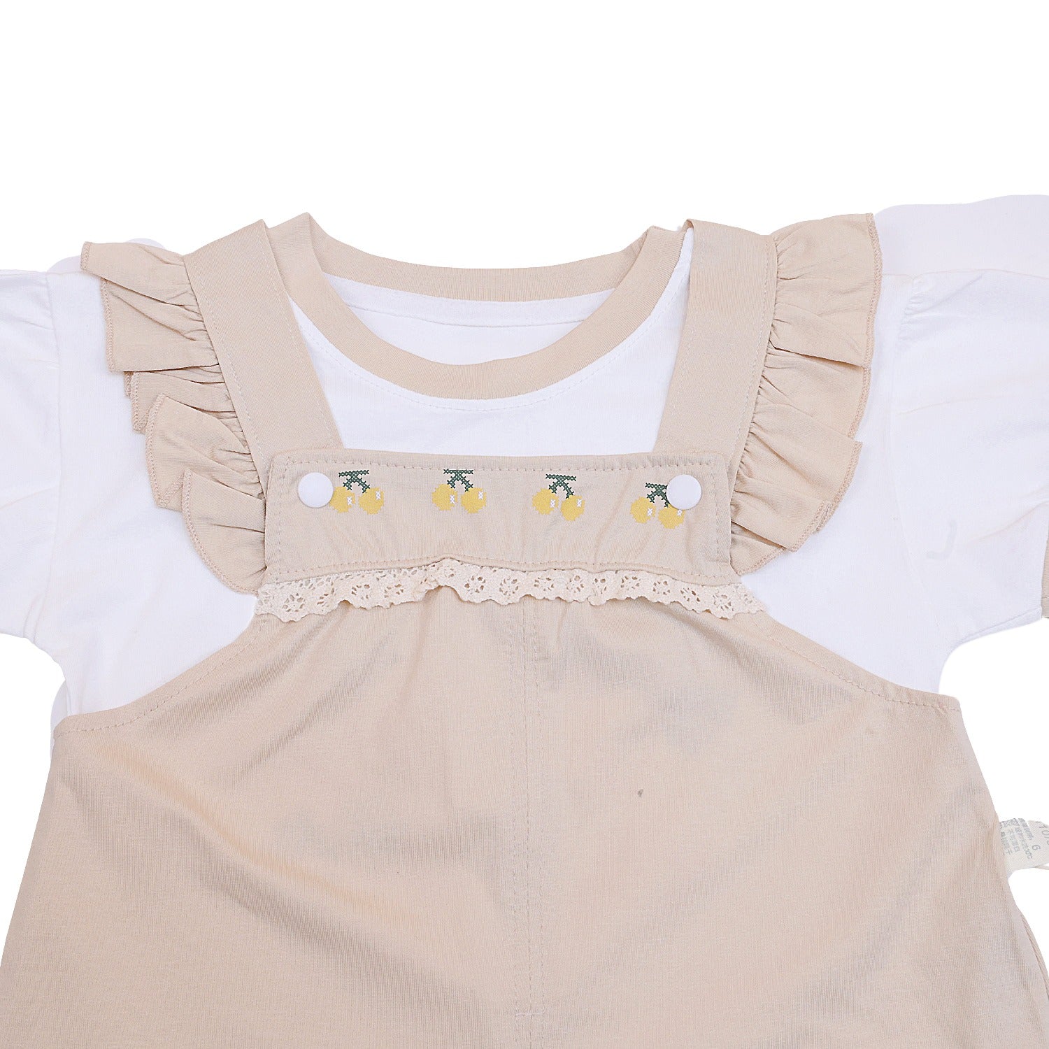 Girls Short Sleeves Dungaree with pockets