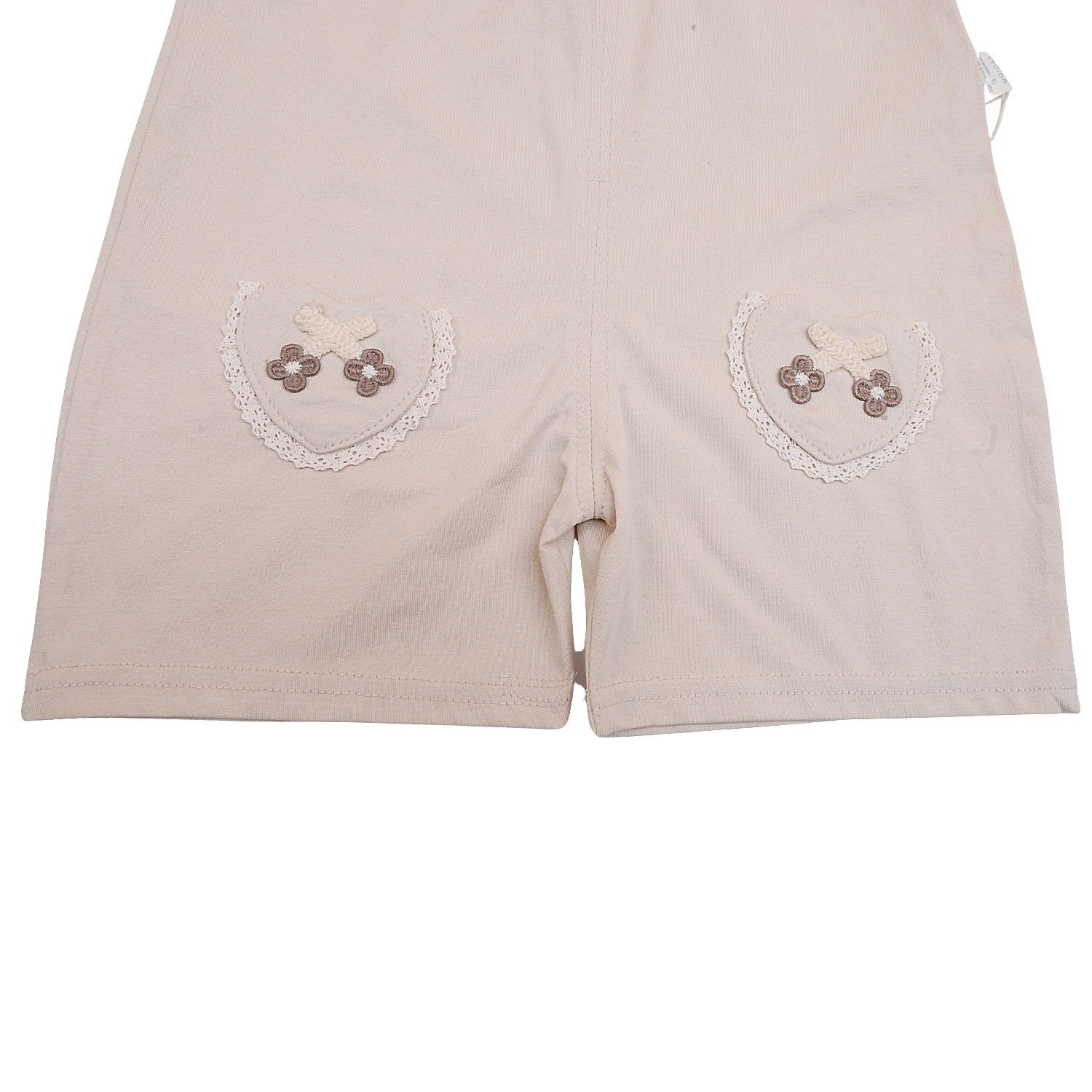 Girls Short Sleeves Dungaree with pockets