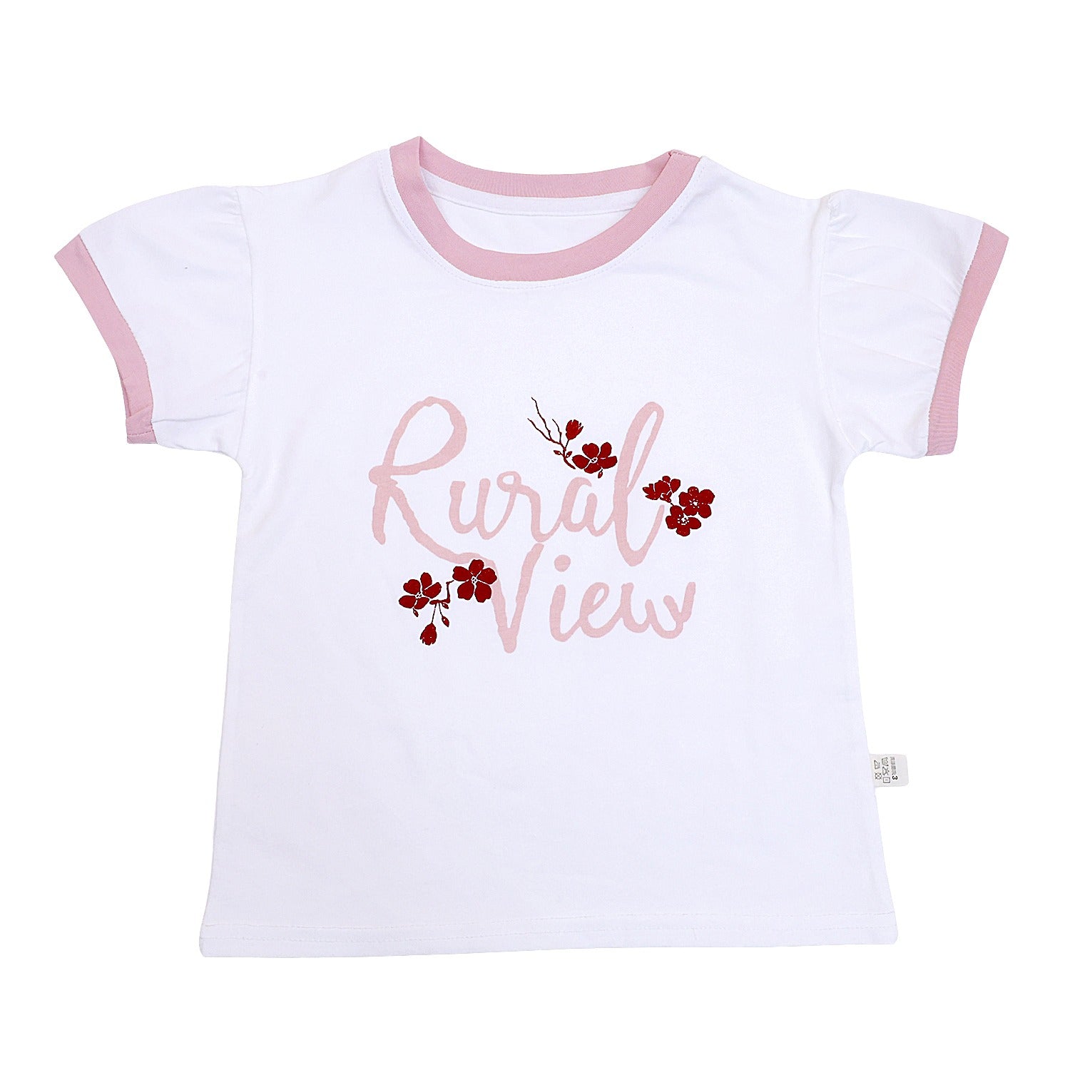Girls Short Sleeves Dungaree with pockets
