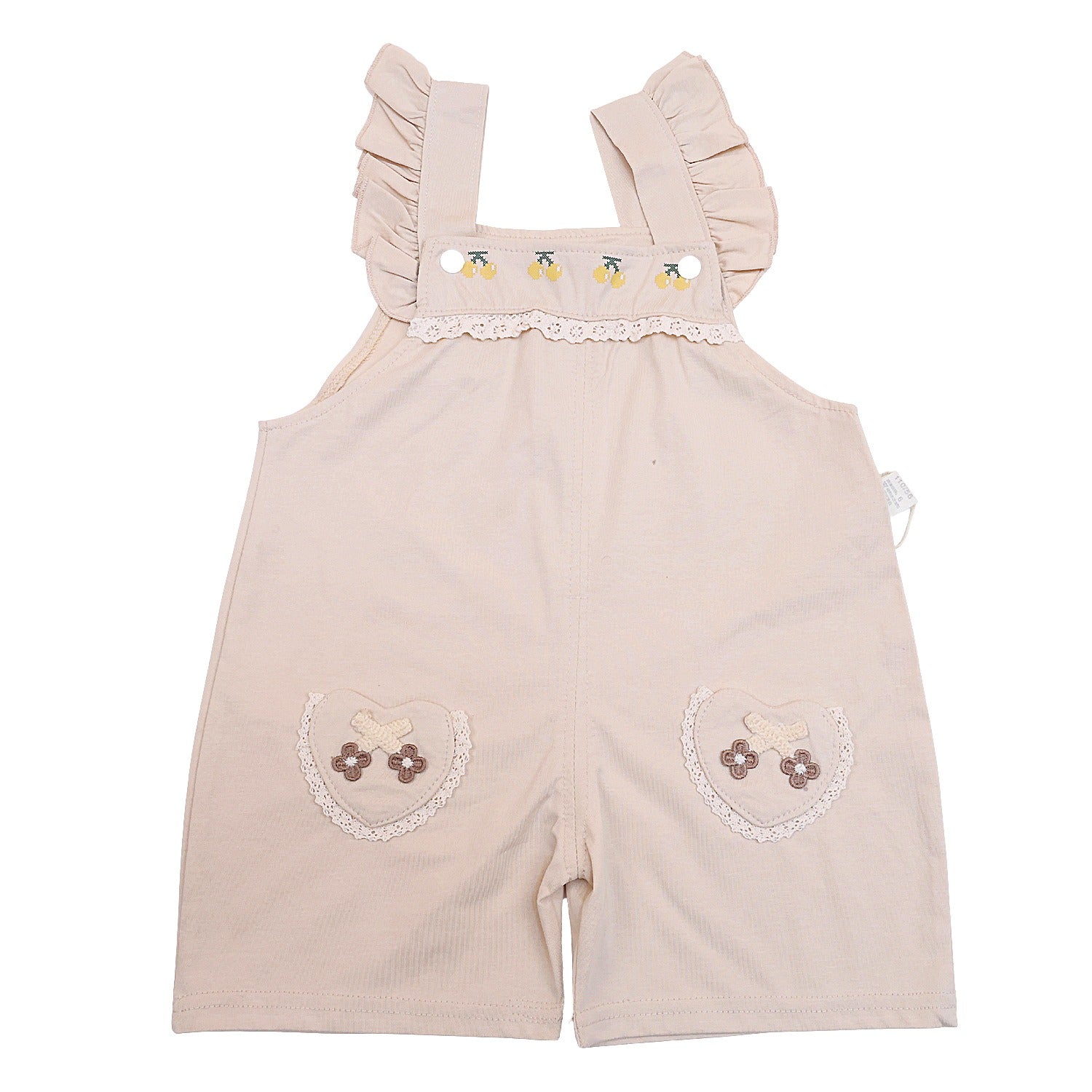 Girls Short Sleeves Dungaree with pockets