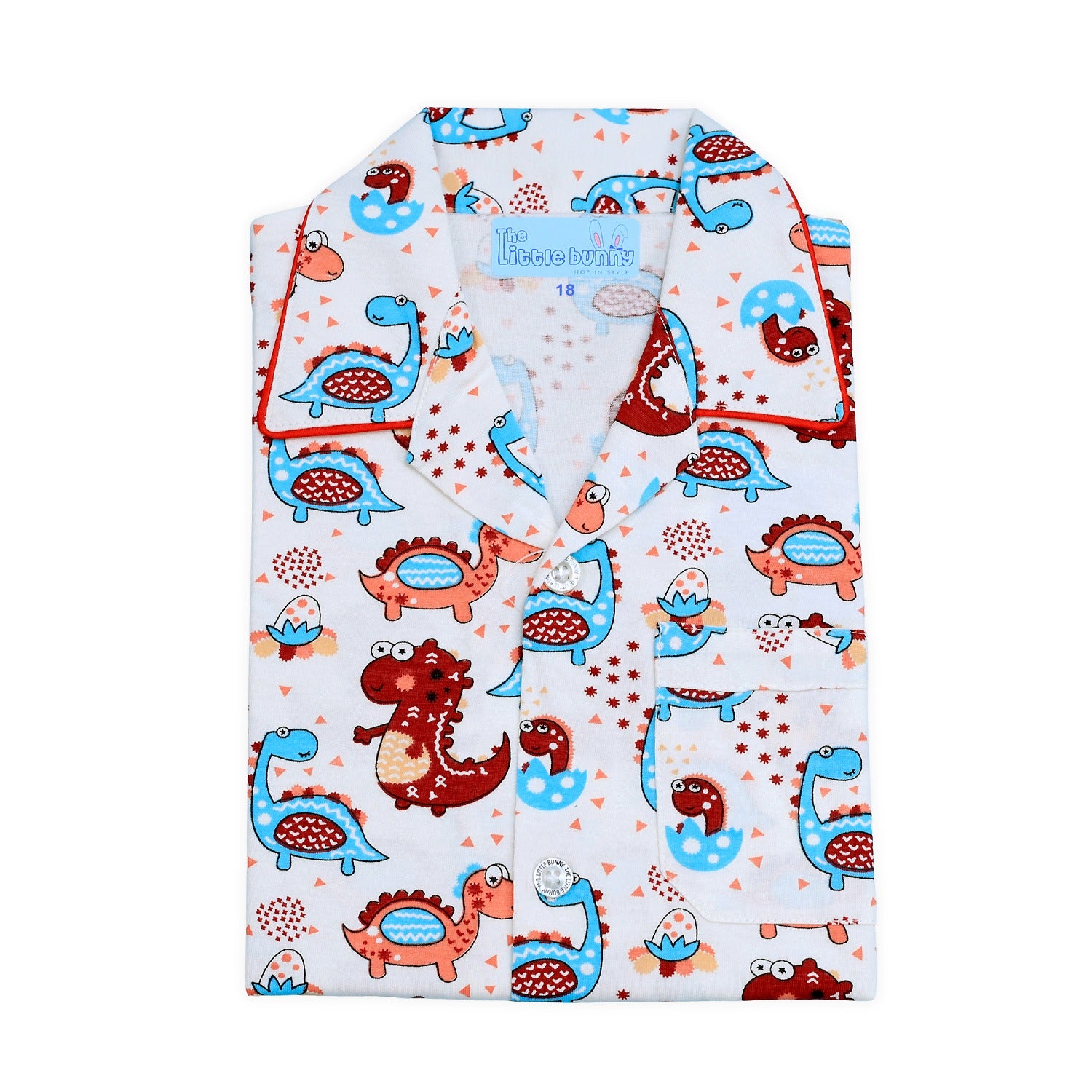 Dino Print Unisex Night Suit