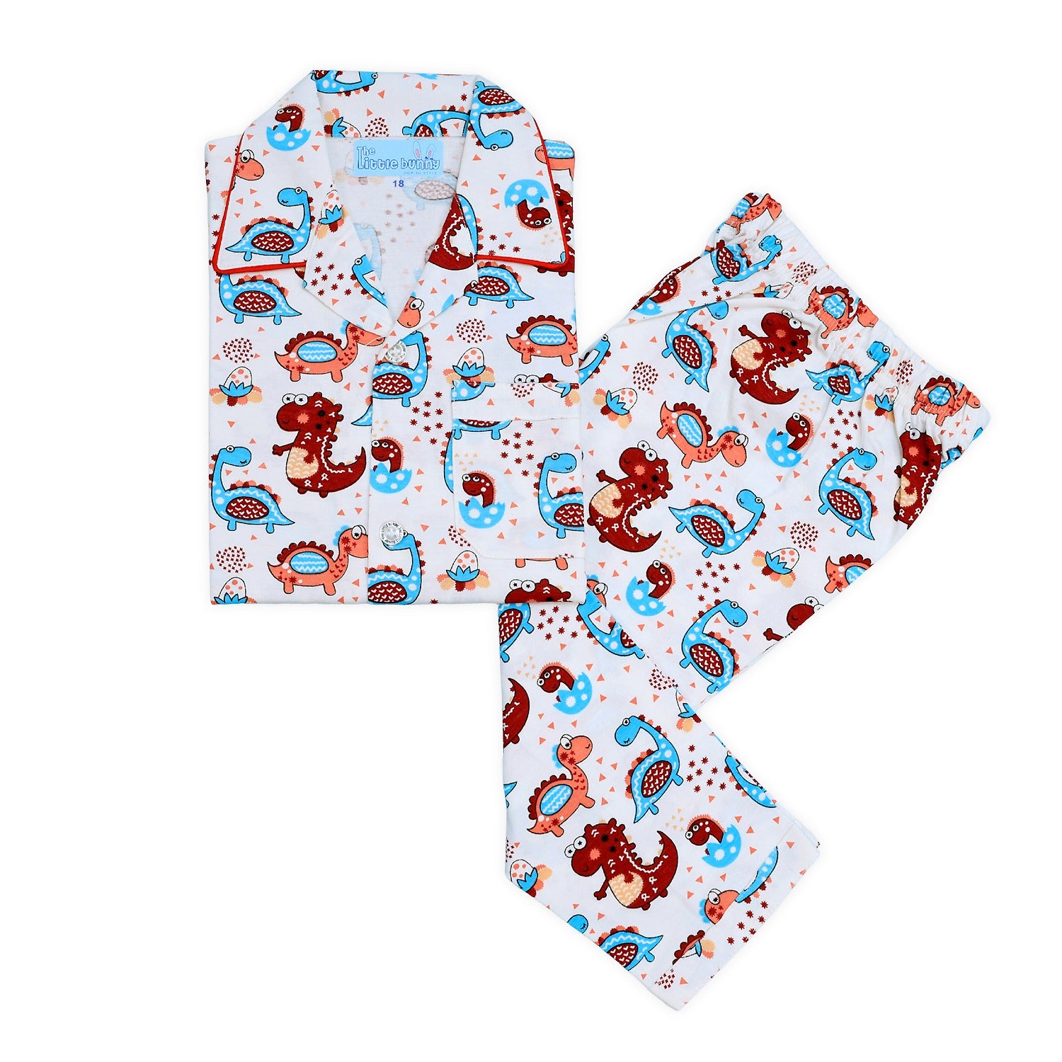 Dino Print Unisex Night Suit