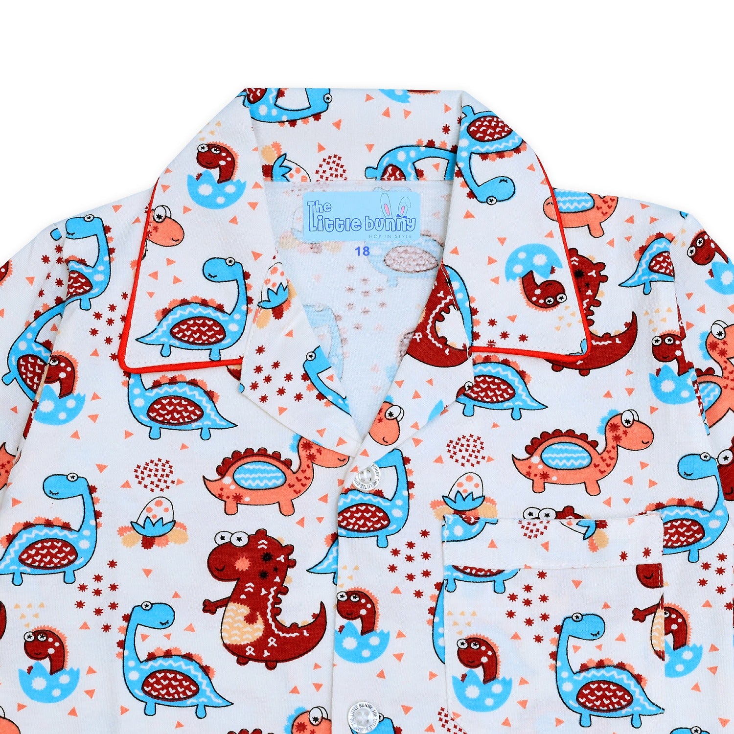 Dino Print Unisex Night Suit
