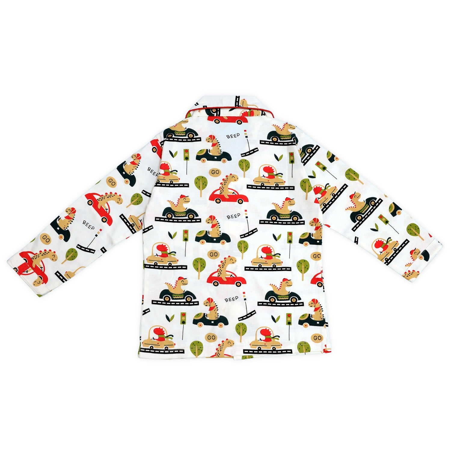 High on Car Dino kids unisex Hosiery Night suits