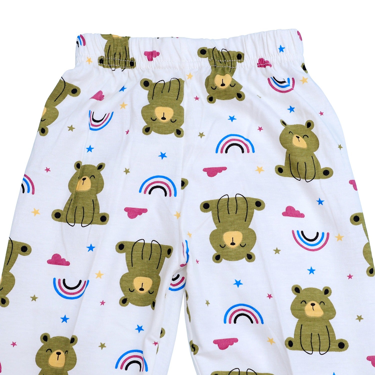 Happy Bear Print Unisex Night Suit