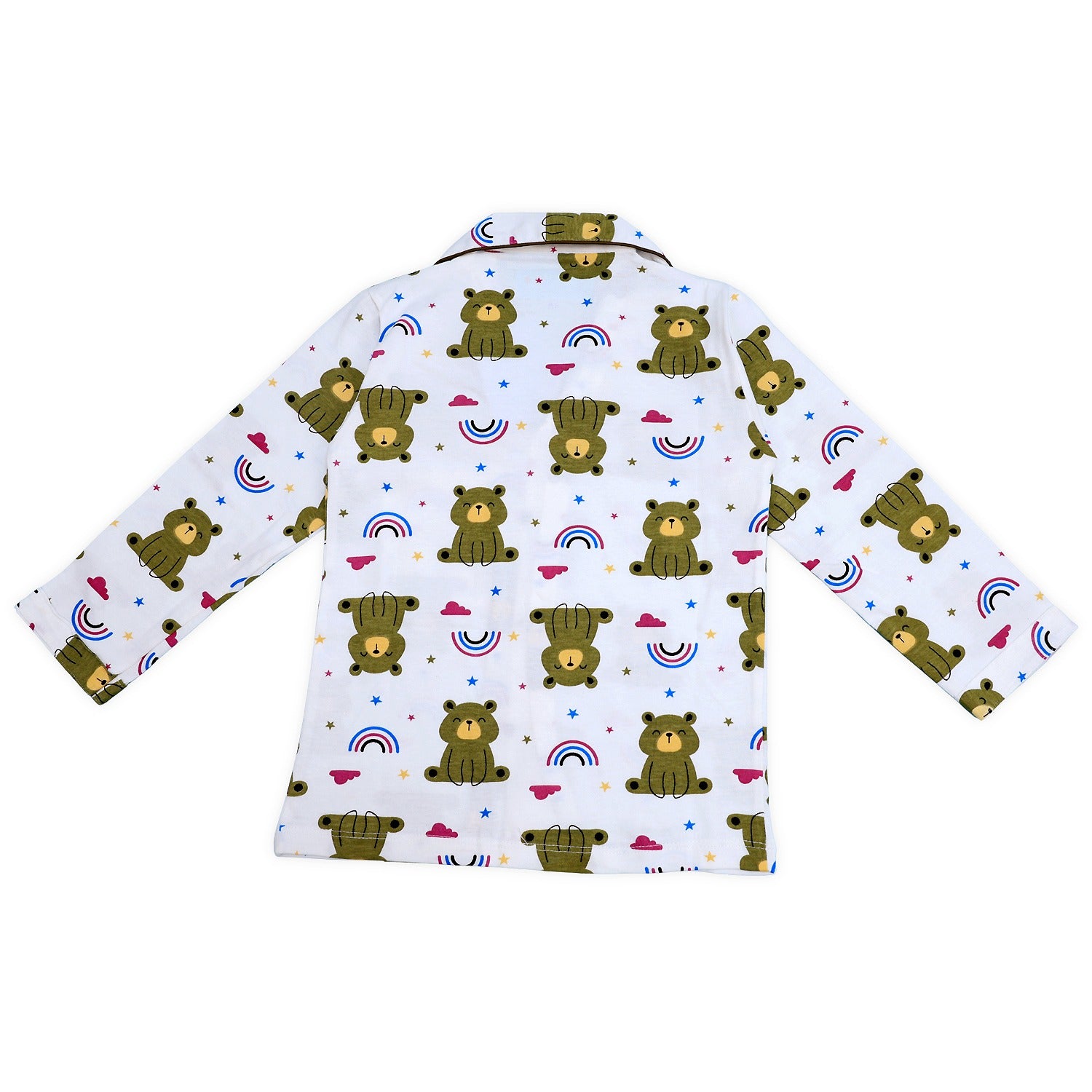 Happy Bear Print Unisex Night Suit