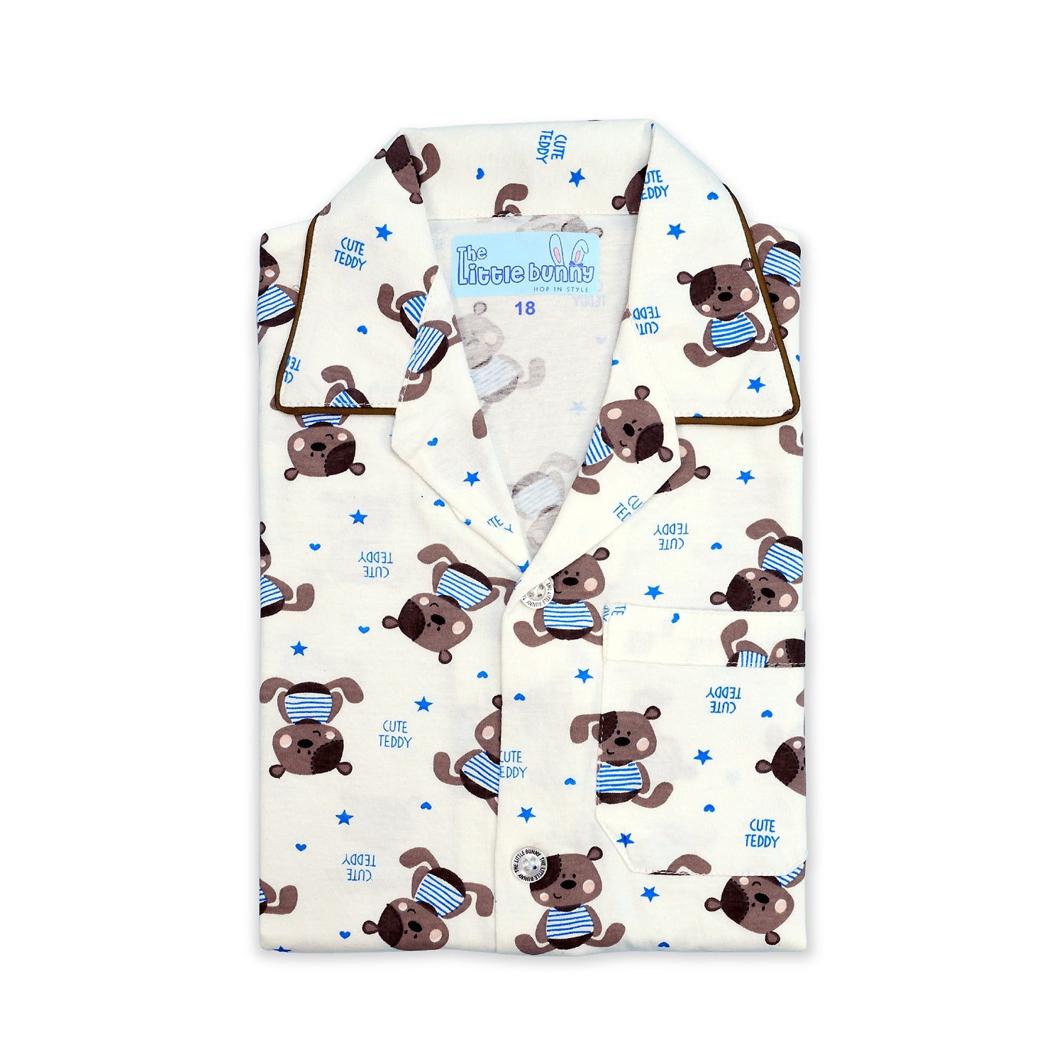 Funny Teddy Kids Unisex Night suit