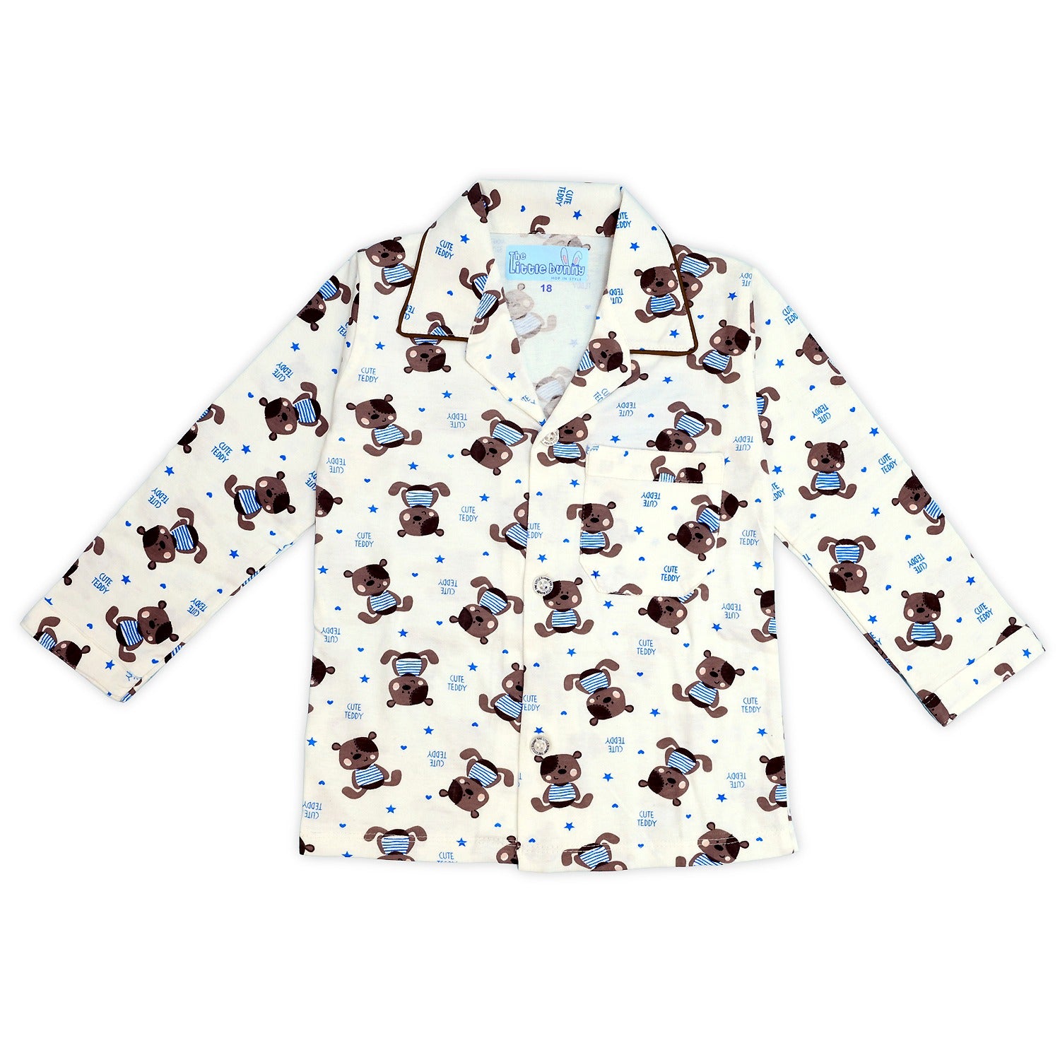 Funny Teddy Kids Unisex Night suit
