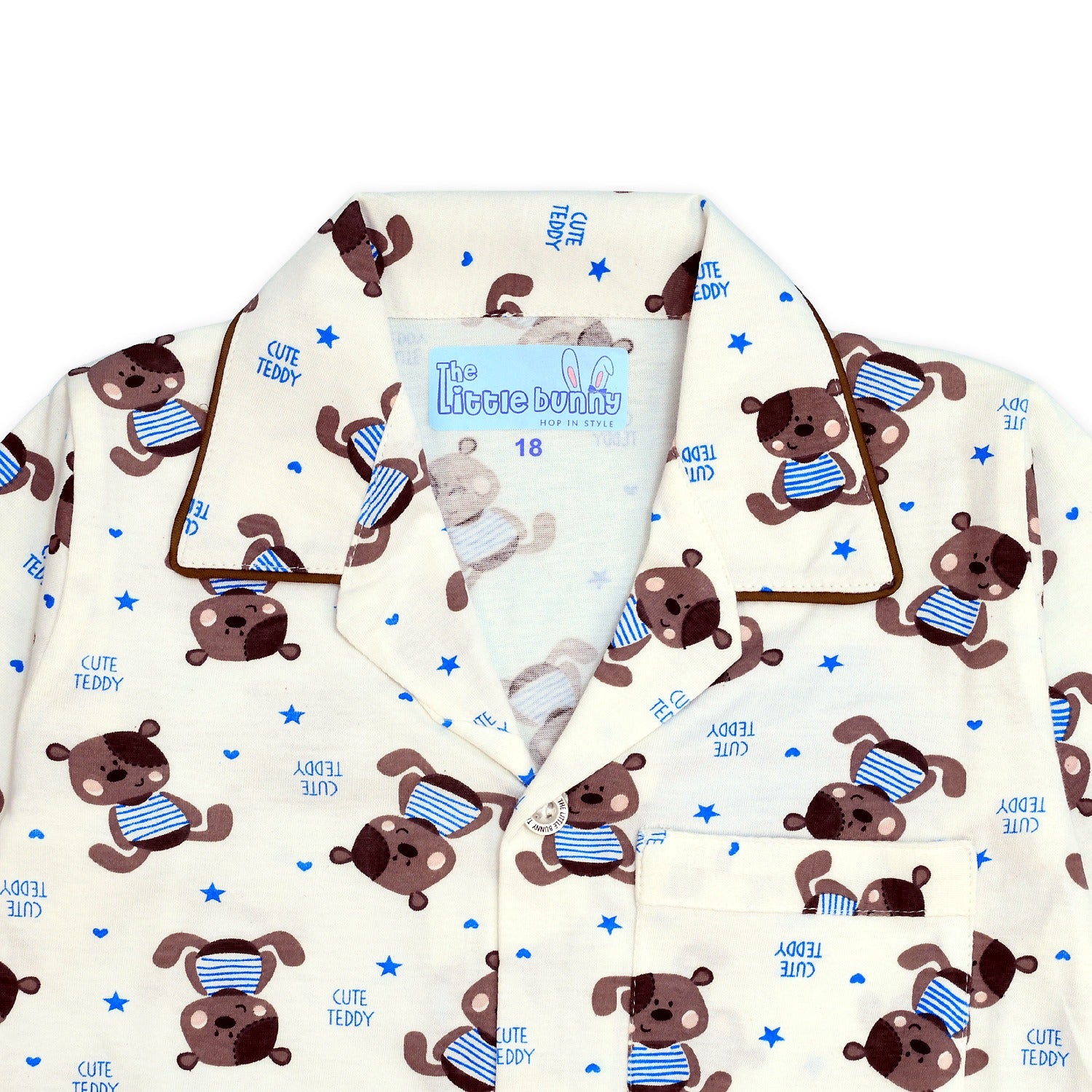 Funny Teddy Kids Unisex Night suit