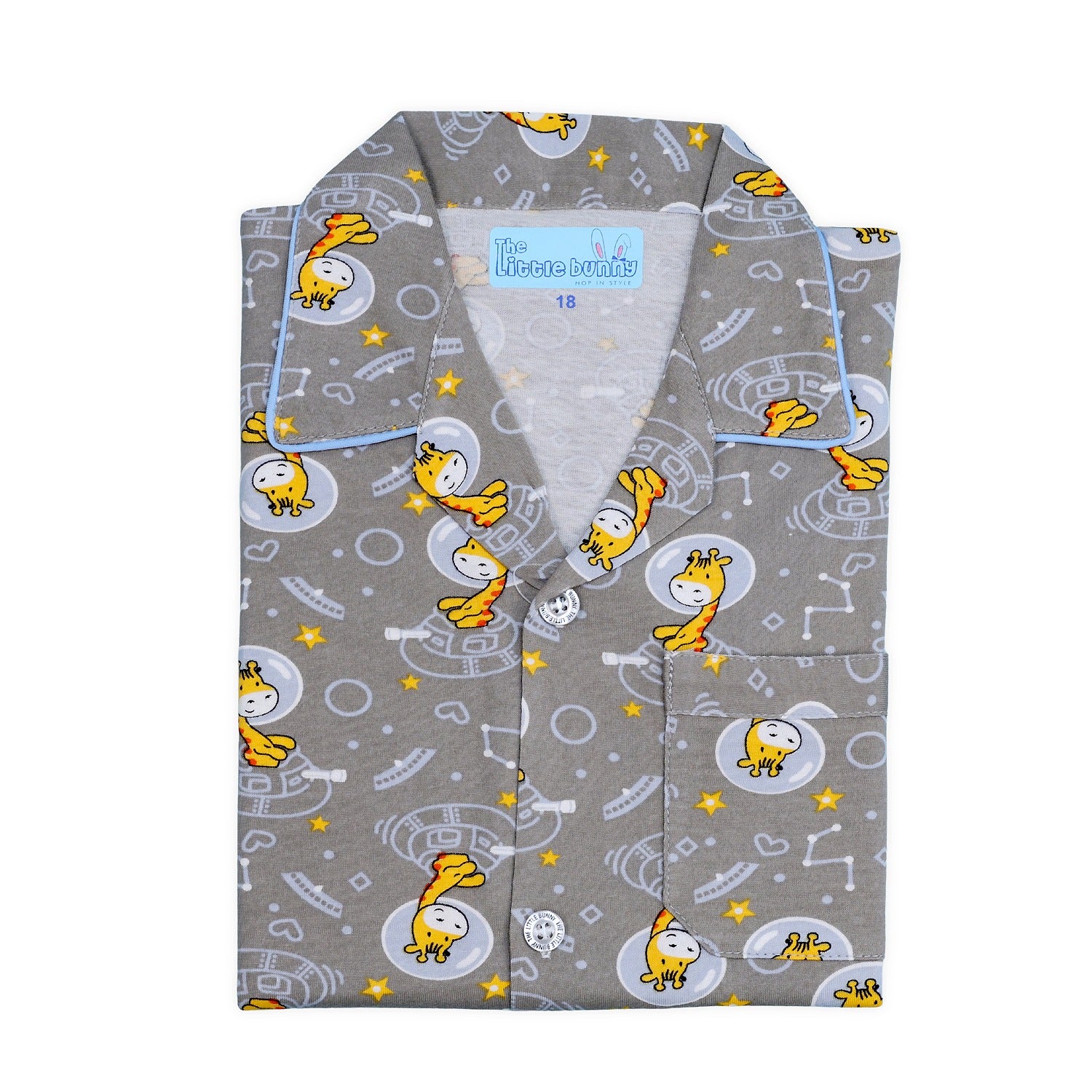 Kids unisex Giraffe print Night Suit