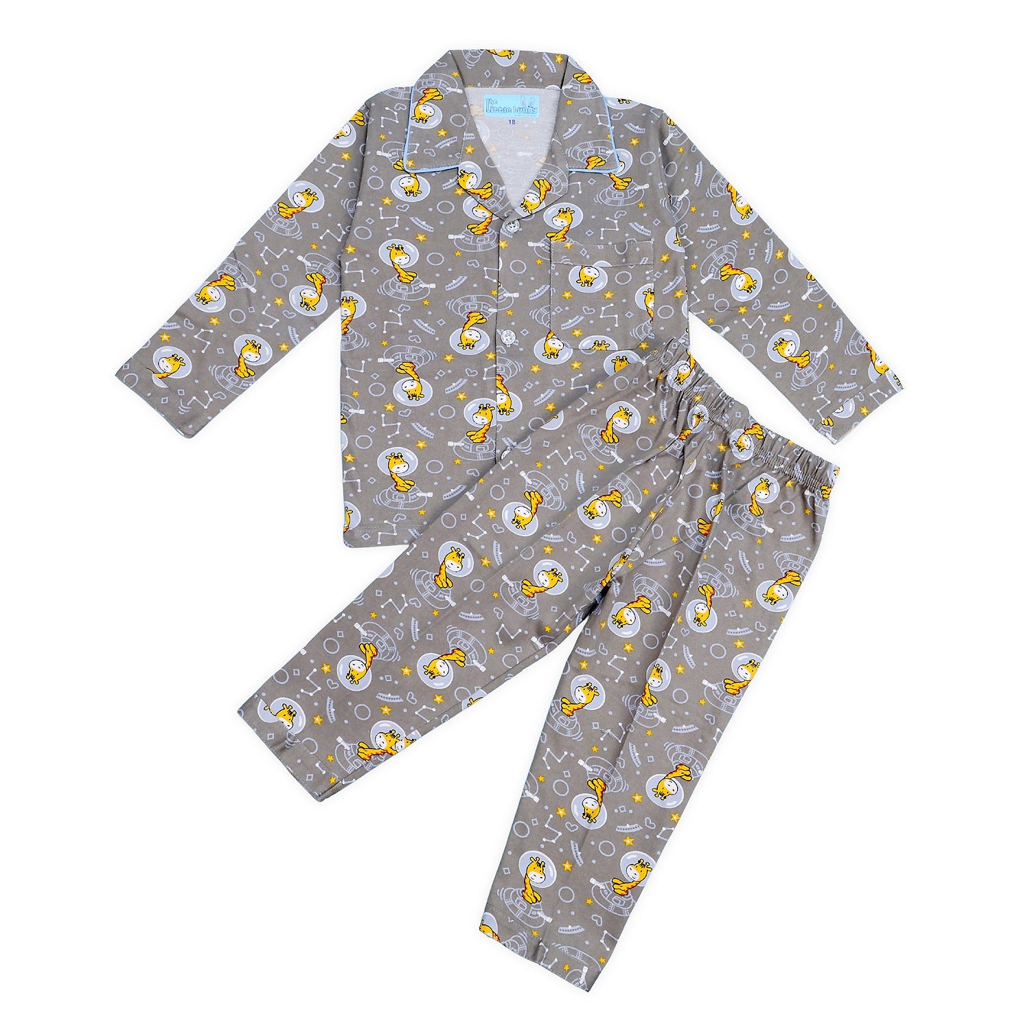 Kids unisex Giraffe print Night Suit
