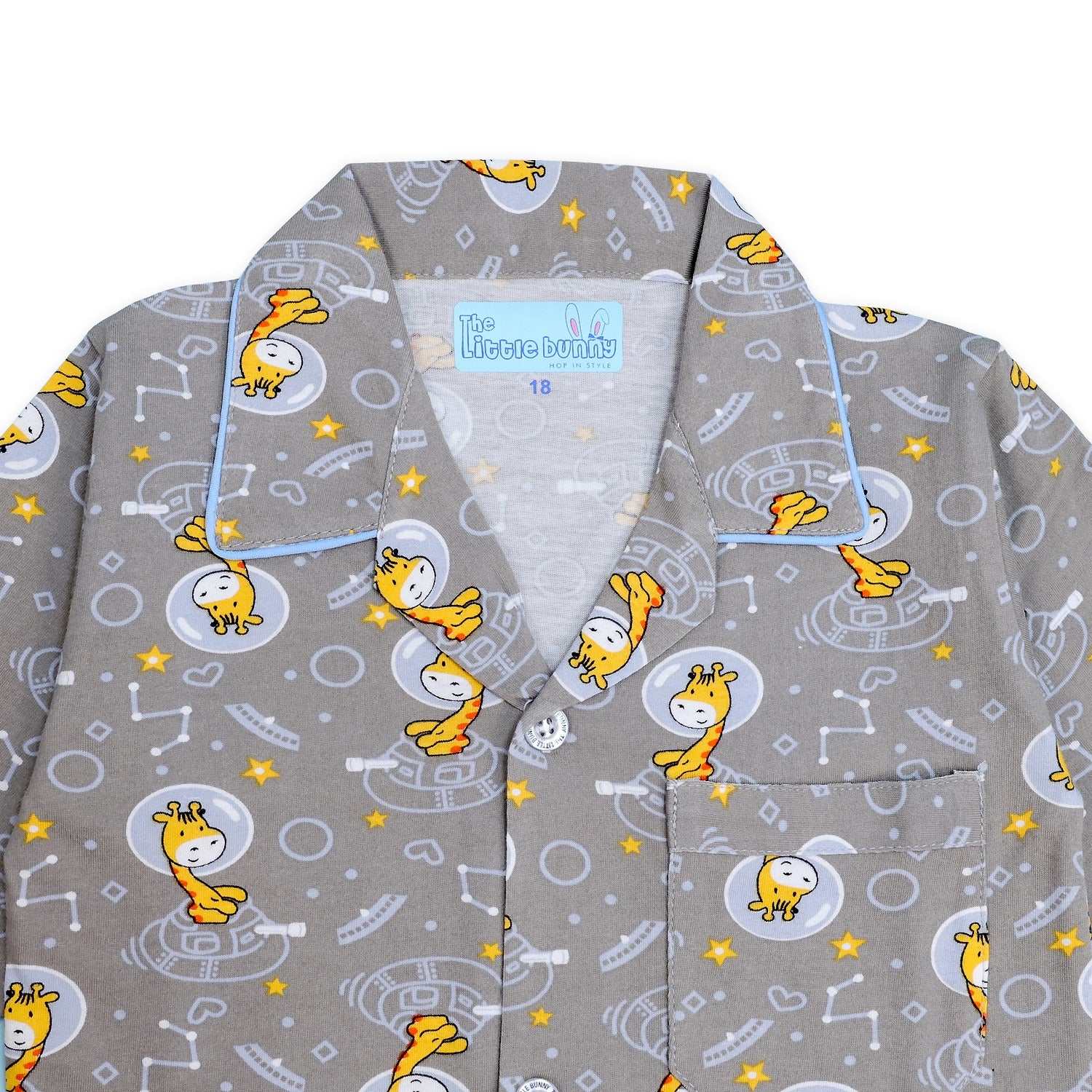 Kids unisex Giraffe print Night Suit