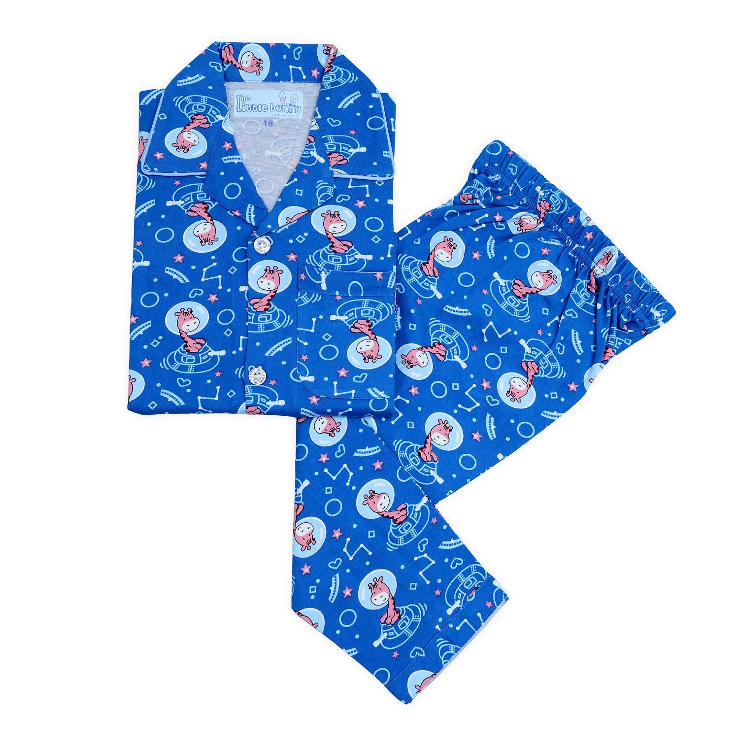 Kids unisex Giraffe print Night Suit