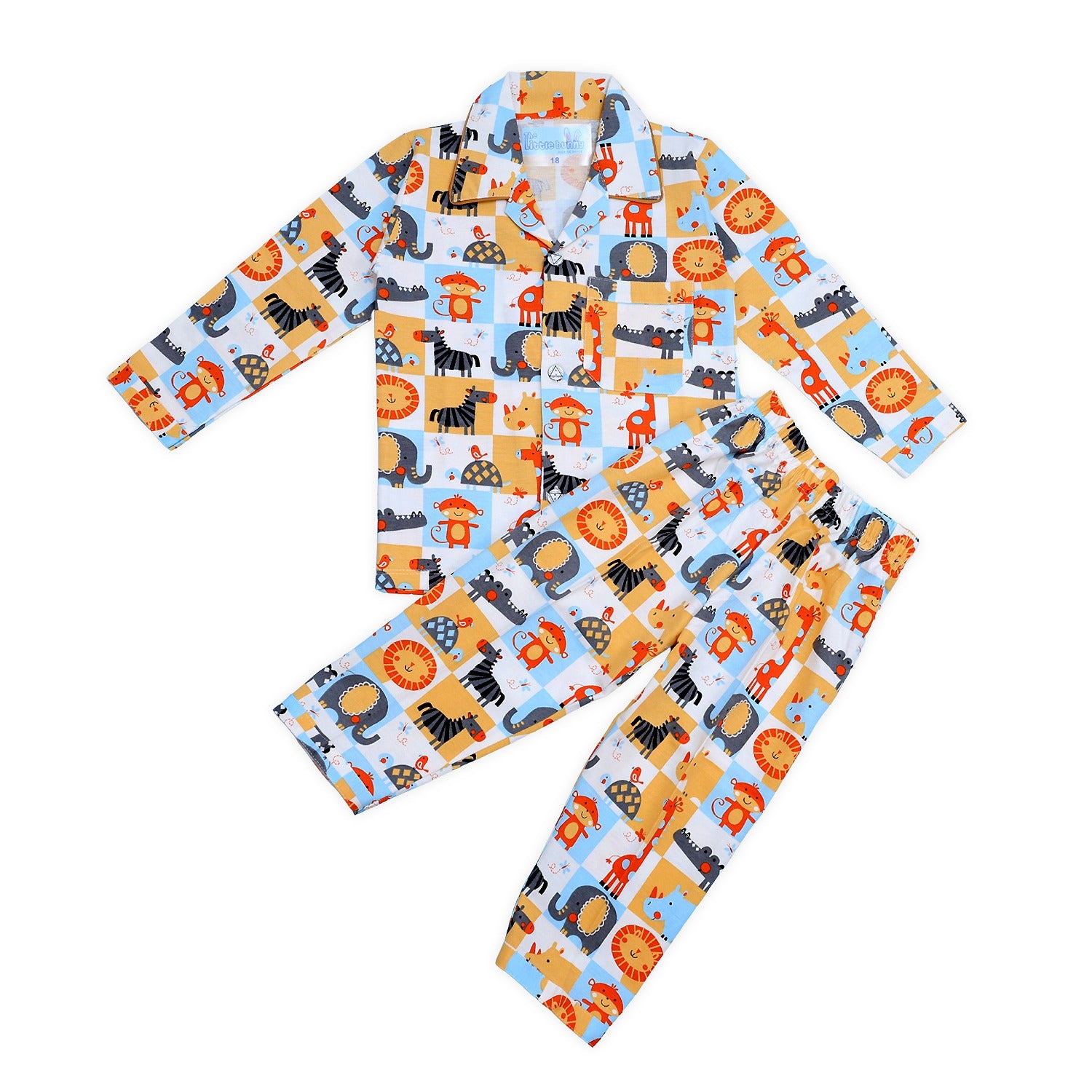 Playful Jungle kids unisex Hosiery Night suit