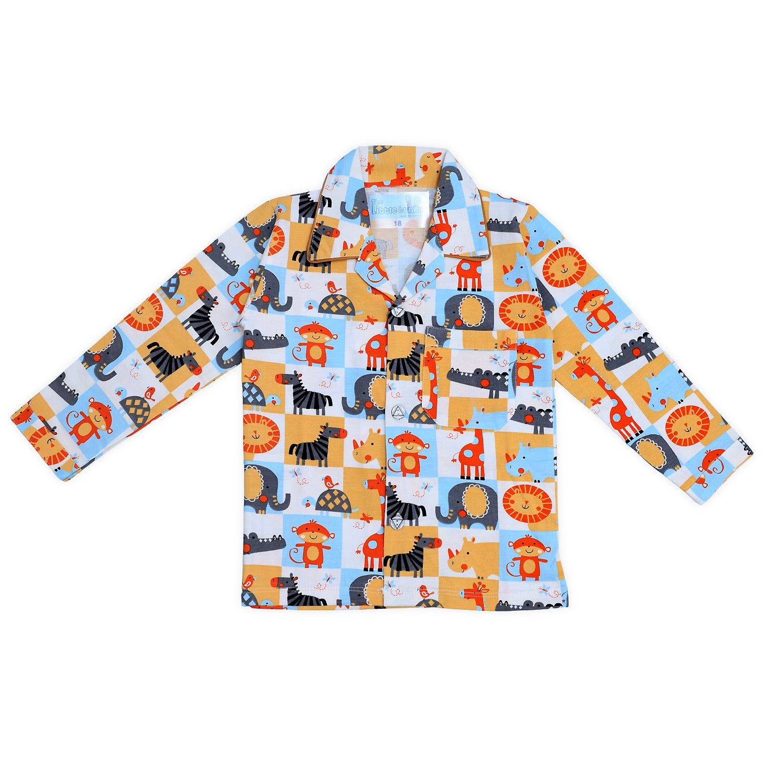 Playful Jungle kids unisex Hosiery Night suit