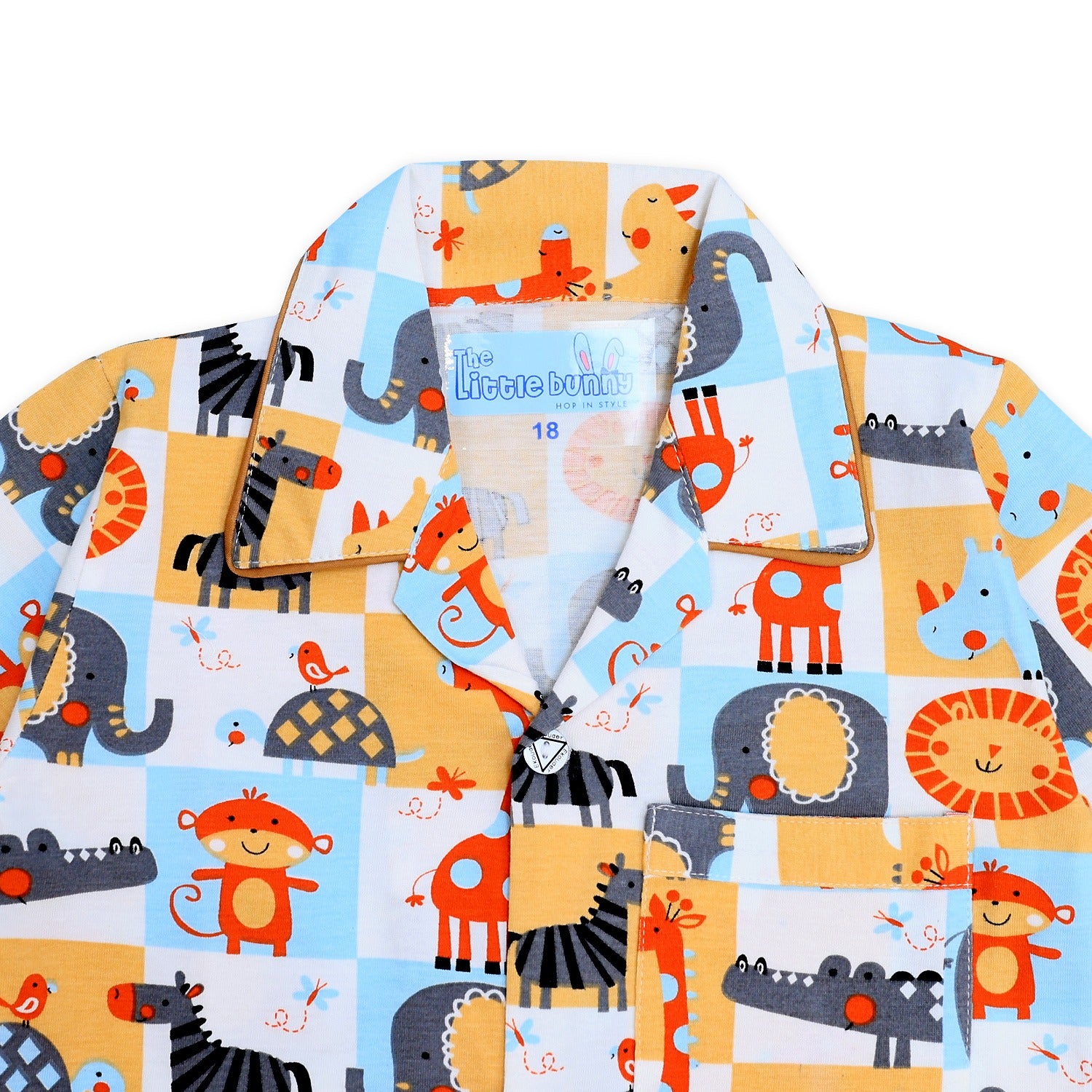 Playful Jungle kids unisex Hosiery Night suit