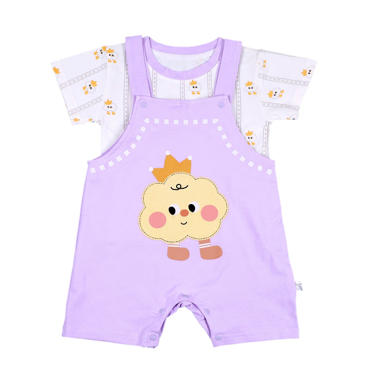 T-shirt and Dungaree with Hen Patch