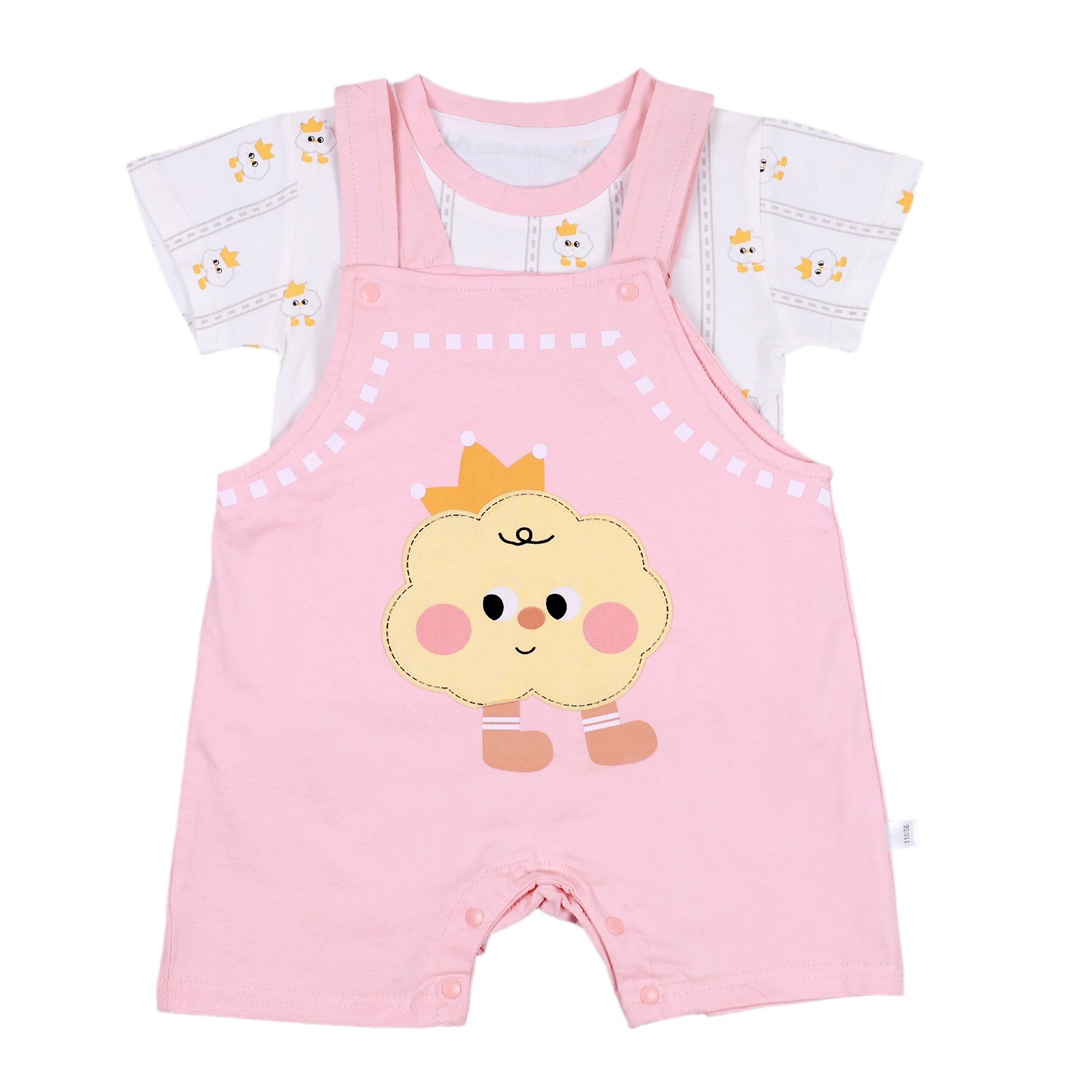 T-shirt and Dungaree with Hen Patch