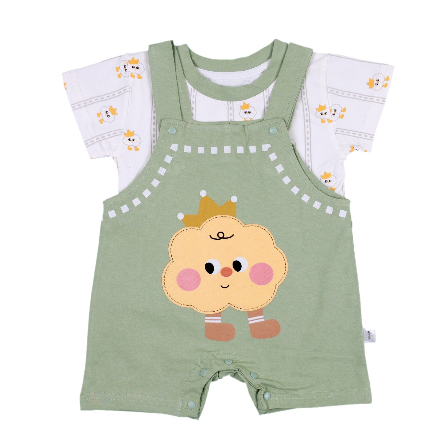 T-shirt and Dungaree with Hen Patch
