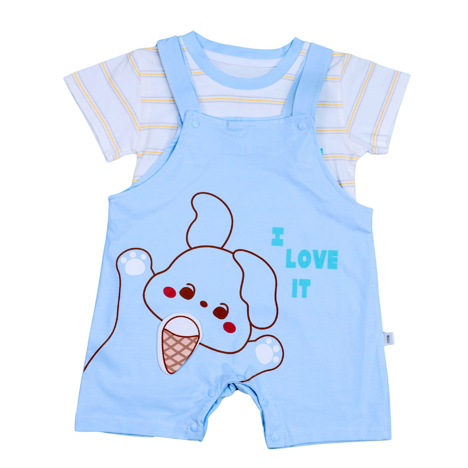 T-shirt and Dungaree with Bunny
