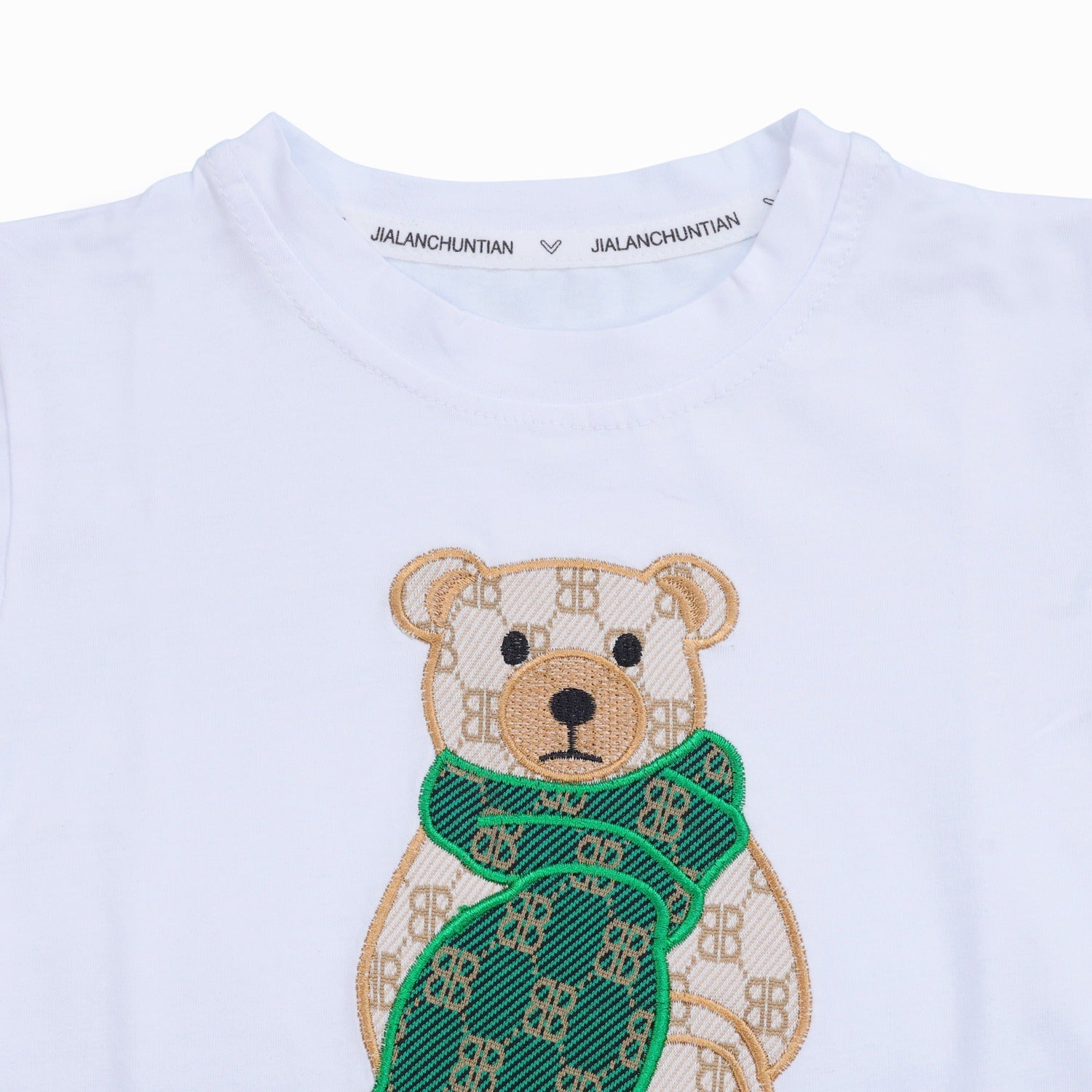Boys Summer Set With Bear Patch
